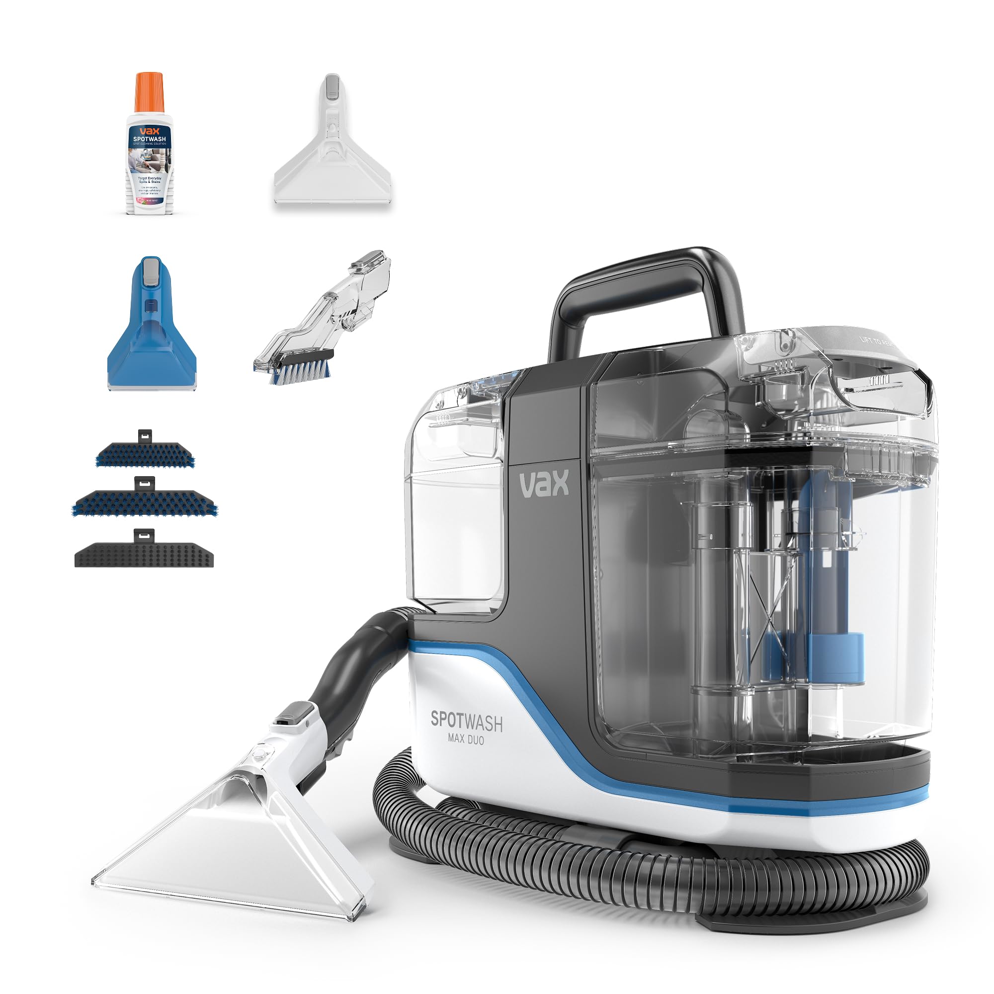 Vax SpotWash Max Duo, shampouineuse portative avec réservoir XL