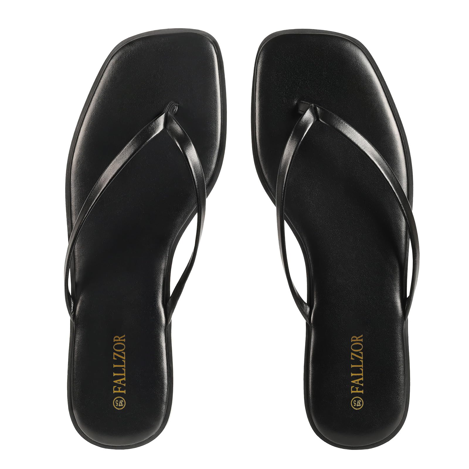 Sandales à bout carré pour femmes tongs en cuir tendance nu-pieds légers pour intérieur et extérieur