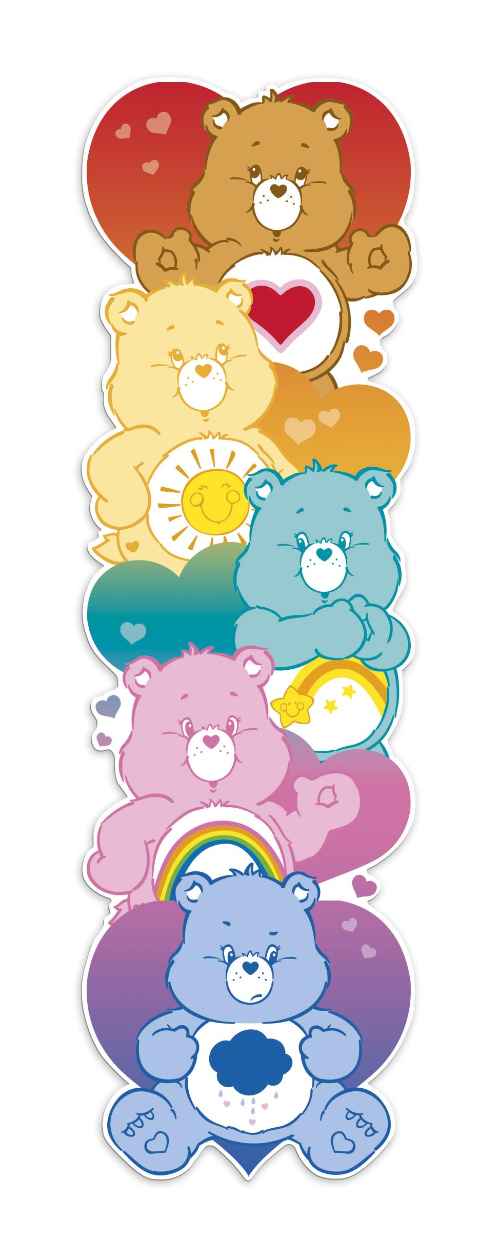 Antioch Care Bears Bookmarks - 1 pcs, Multicolor, 2.25 x 7.25 inches