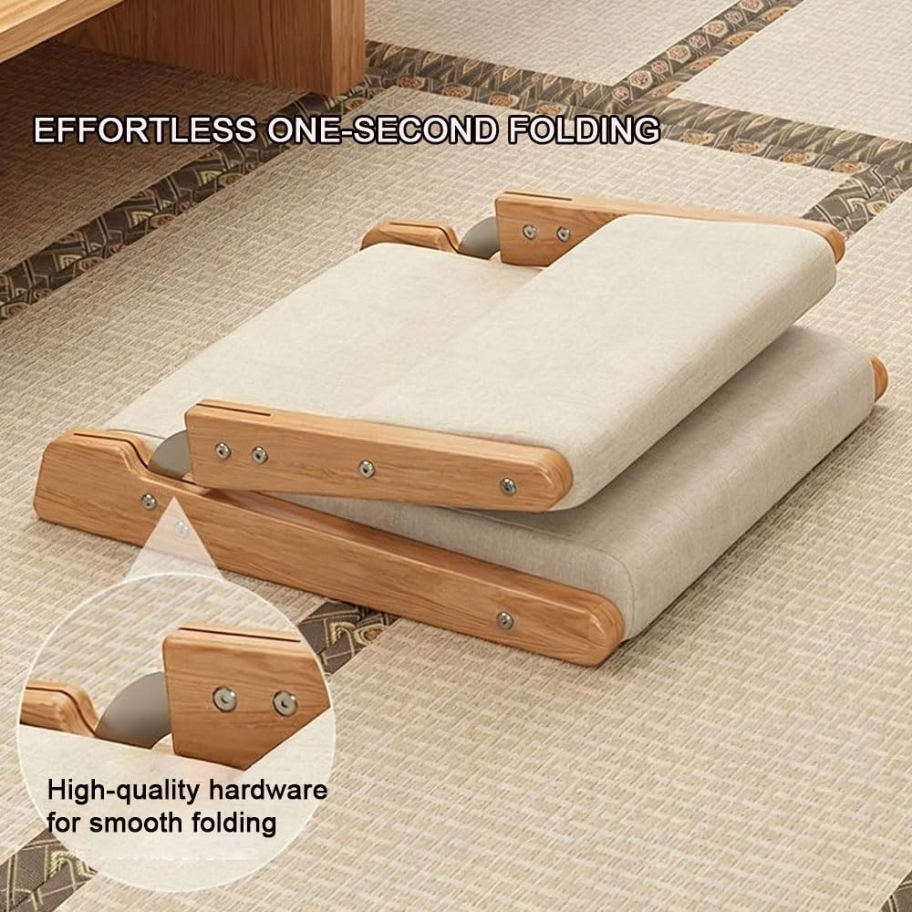 Genérico Silla Plegable de Suelo con Respaldo – Asiento Ajustable para meditación y ventanal para Sala de Estar, Dormitorio