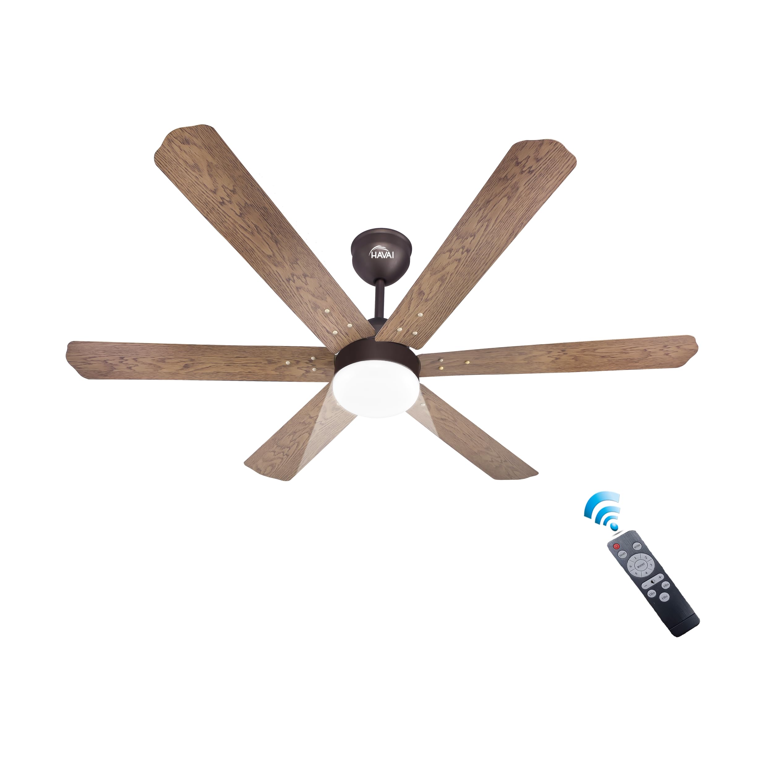 HAVAI Pristine Wooden Range BLDC Ceiling Fan - 6 Blades - 35W, Ashwood 1200mm Blade with Remote (WHITE 9W LED) (B0CT2NS45M) Amazon Price History, Amazon Price Tracker