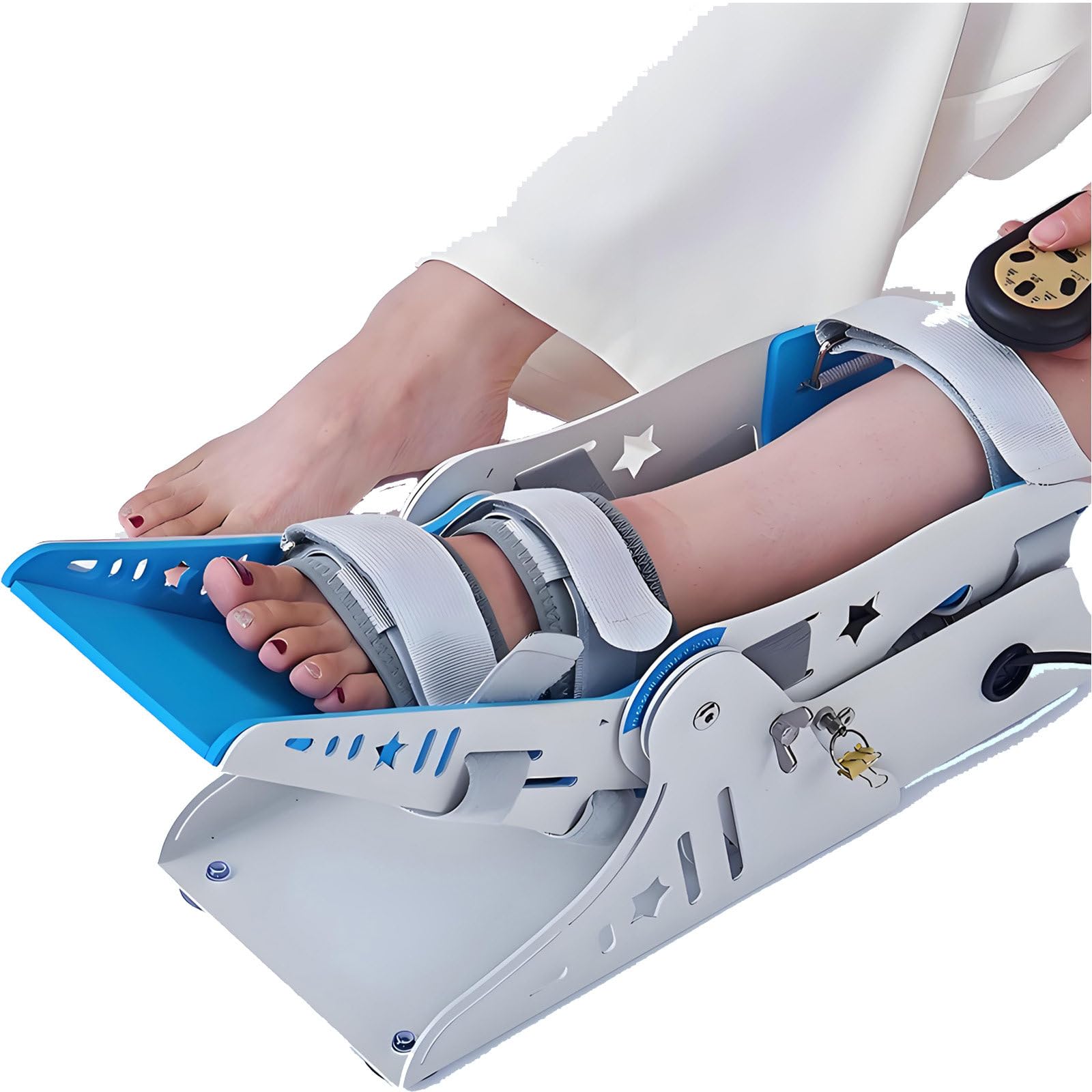 Entrenador de tobillo eléctrico, equipo de rehabilitación de tobillo, entrenamiento de ajuste de 9 velocidades, adecuado para personas con rigidez de ligamentos después de un accidente cerebrovascular