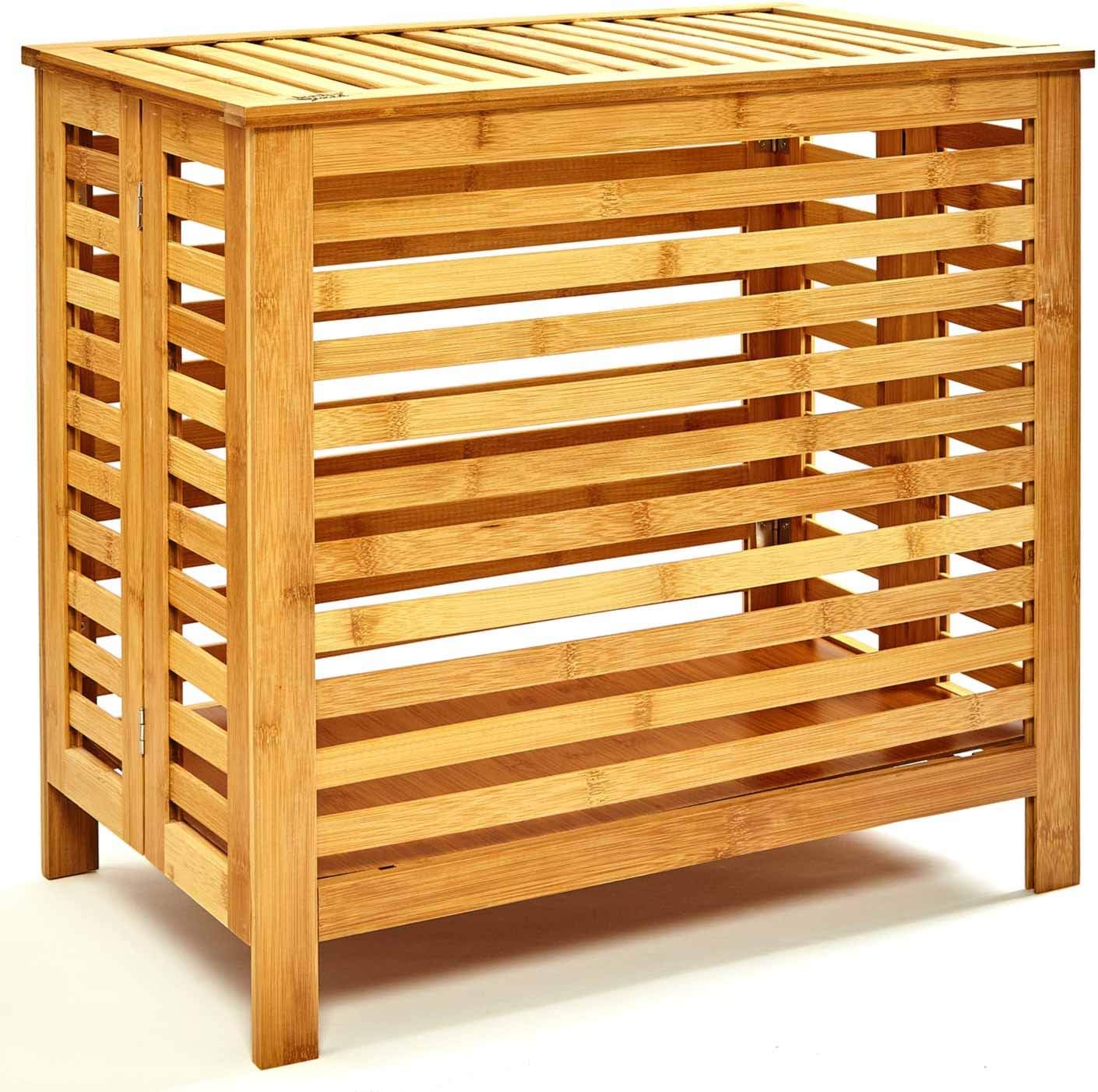 bambuswald © laundry basket made of 100 bamboo and hinged lid