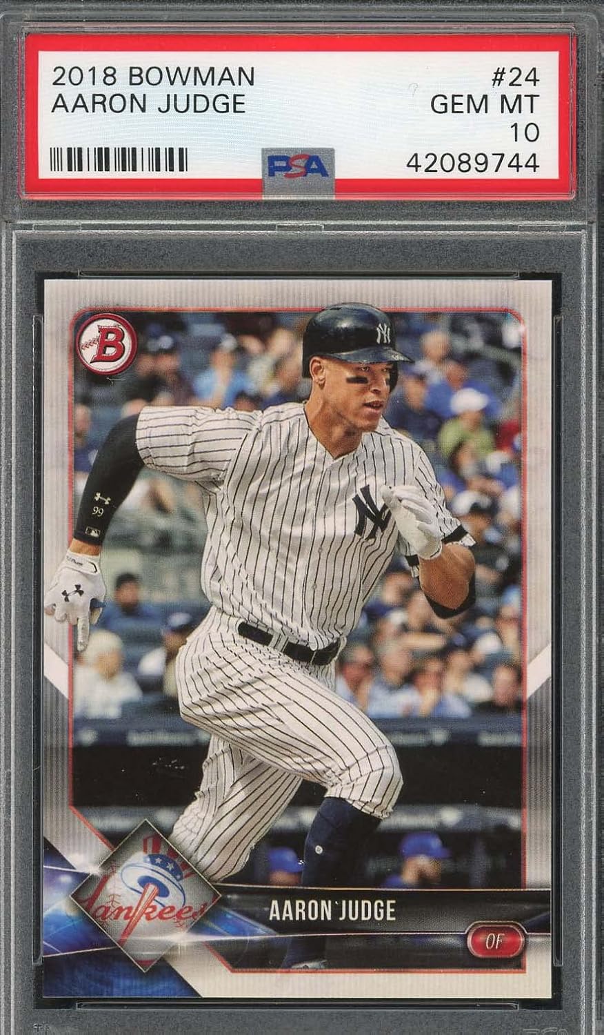 Aaron Judge 2018 Bowman Baseball Card #24 Graded PSA 10