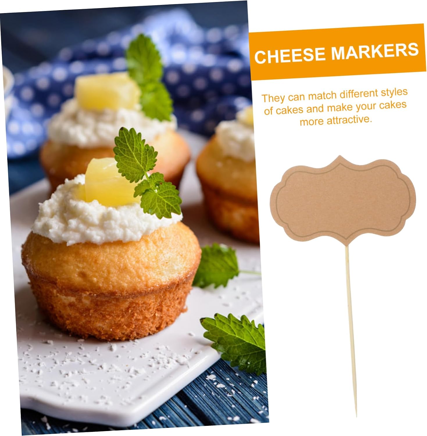 Blank Toothpick Flags 24pcs Cheese Markers for Wedding Buffet Labels