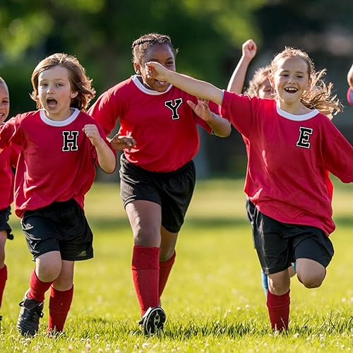 Miniatura 10 de 26 parches de letras termo-adhesivas para ropa, mochilas, sombreros (A-Z, rojo)