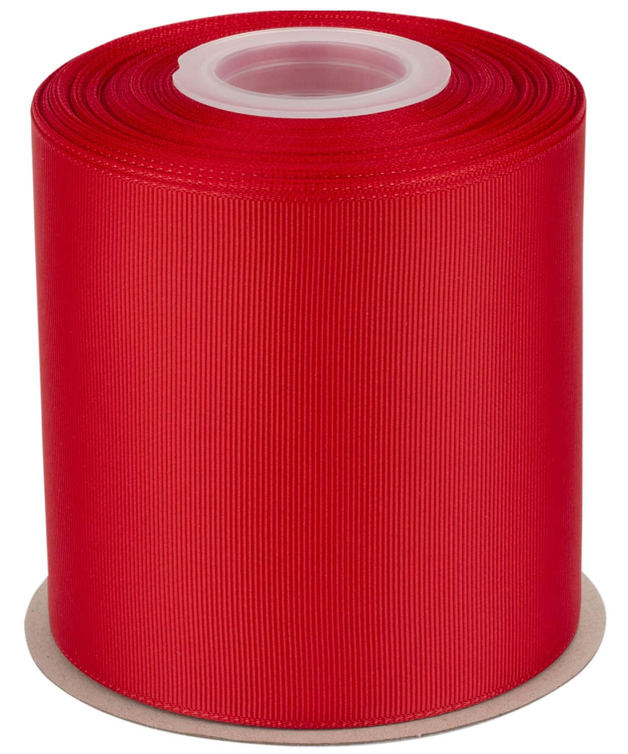 Tekdeere 100mm Solid Red Grosgrain Ribbon 22 Meters, Perfect for Gift Wrapping, Crafts, Bows Making, Sewing, Wreaths, Hair Accessories and Wedding Decoration