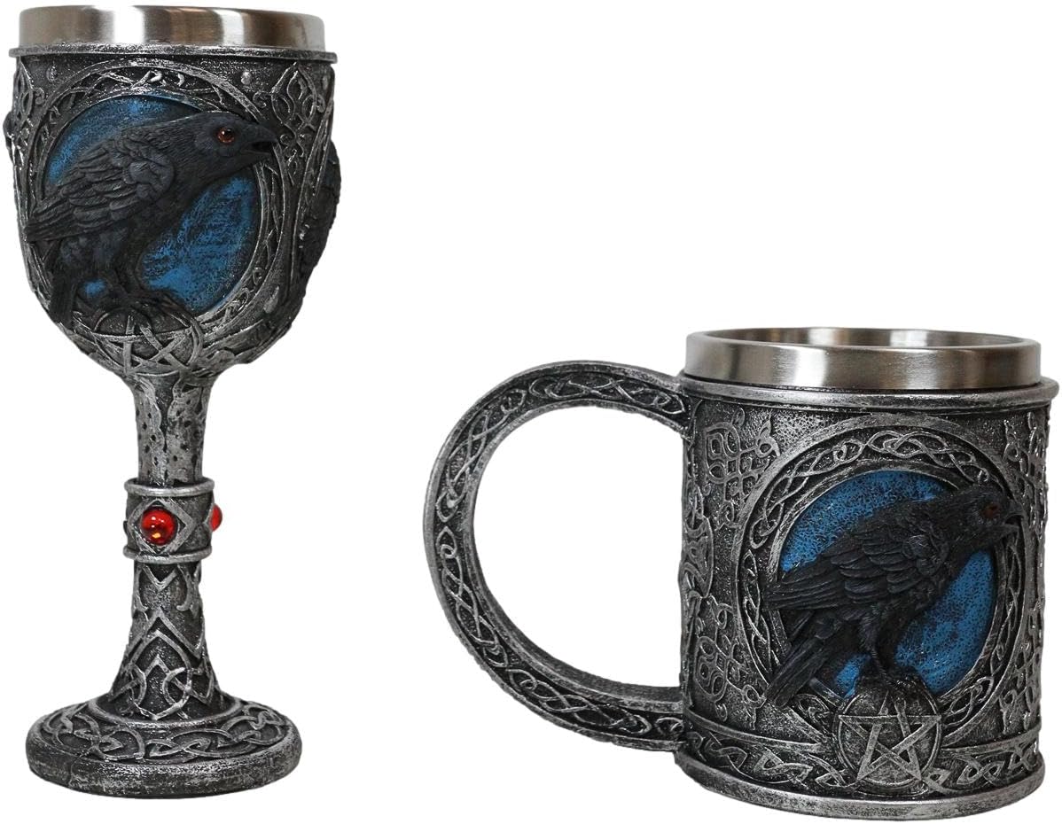 Ebros Vial Of Blood Alchemy Moonlight Raven Crow On