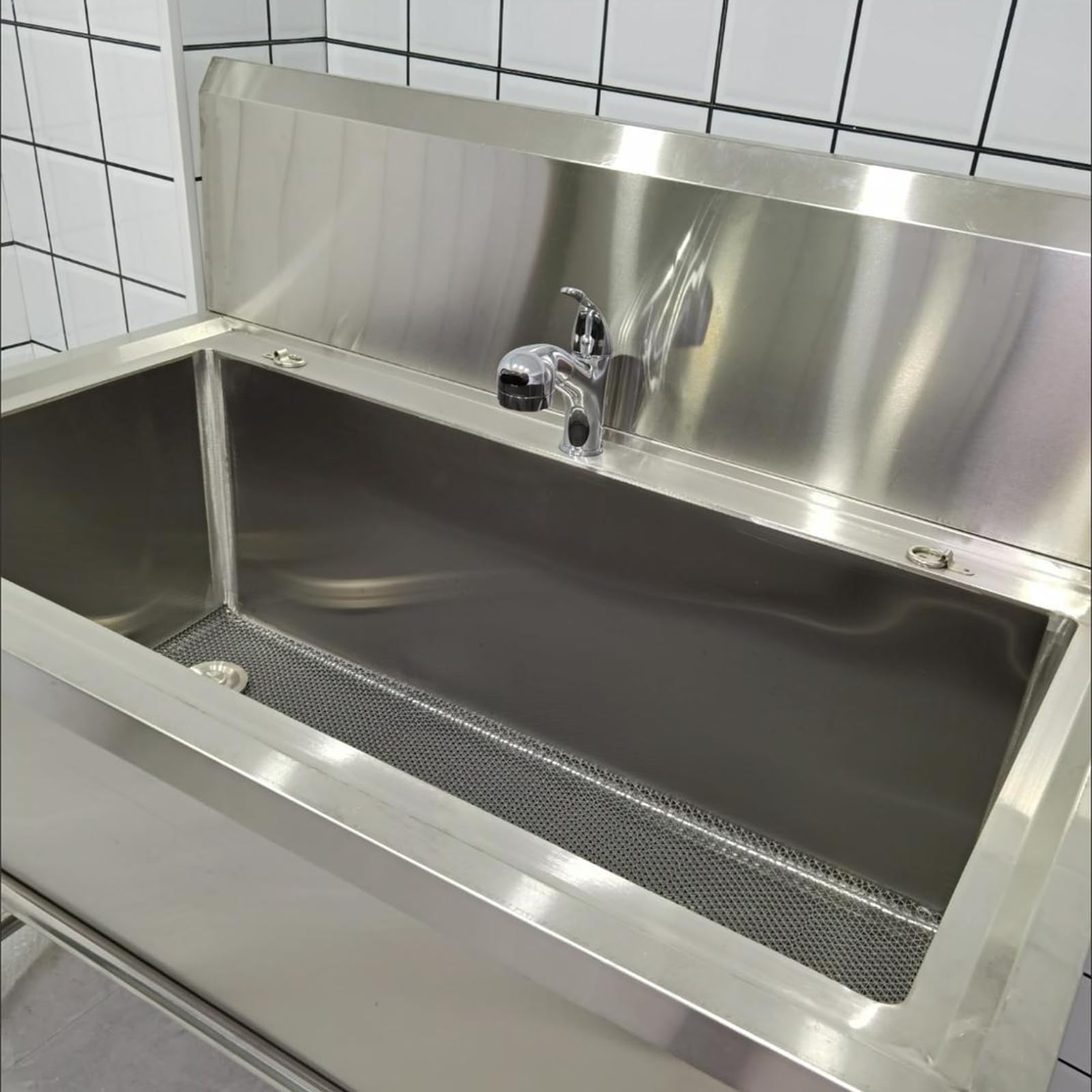 Wanna dla psa 32/40/47 cala, wanna do pielęgnacji psów ze stali nierdzewnej z kranem, zestaw akcesoriów, odpowiednia dla dużych i średnich zwierząt domowych,