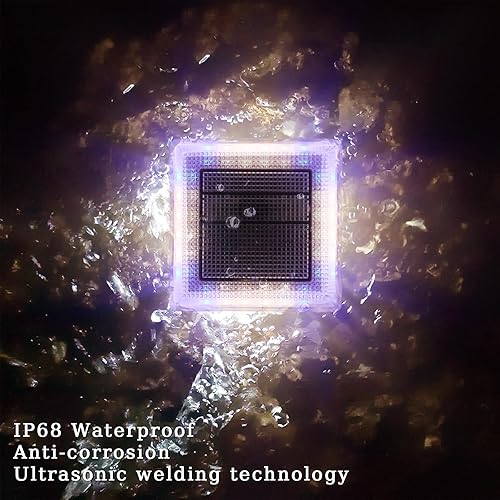 Miniatura 6 de Amagle Luces solares para cubierta, muelle, luz LED, marcador de entrada al aire libre, luces solares para escalones, aceras, caminos, escaleras,