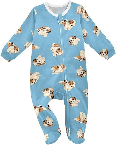 Nnamluu Peleles para bebé, ropa de bebé, trajes de algodón, bebés, patrón de perros, 0-24 meses