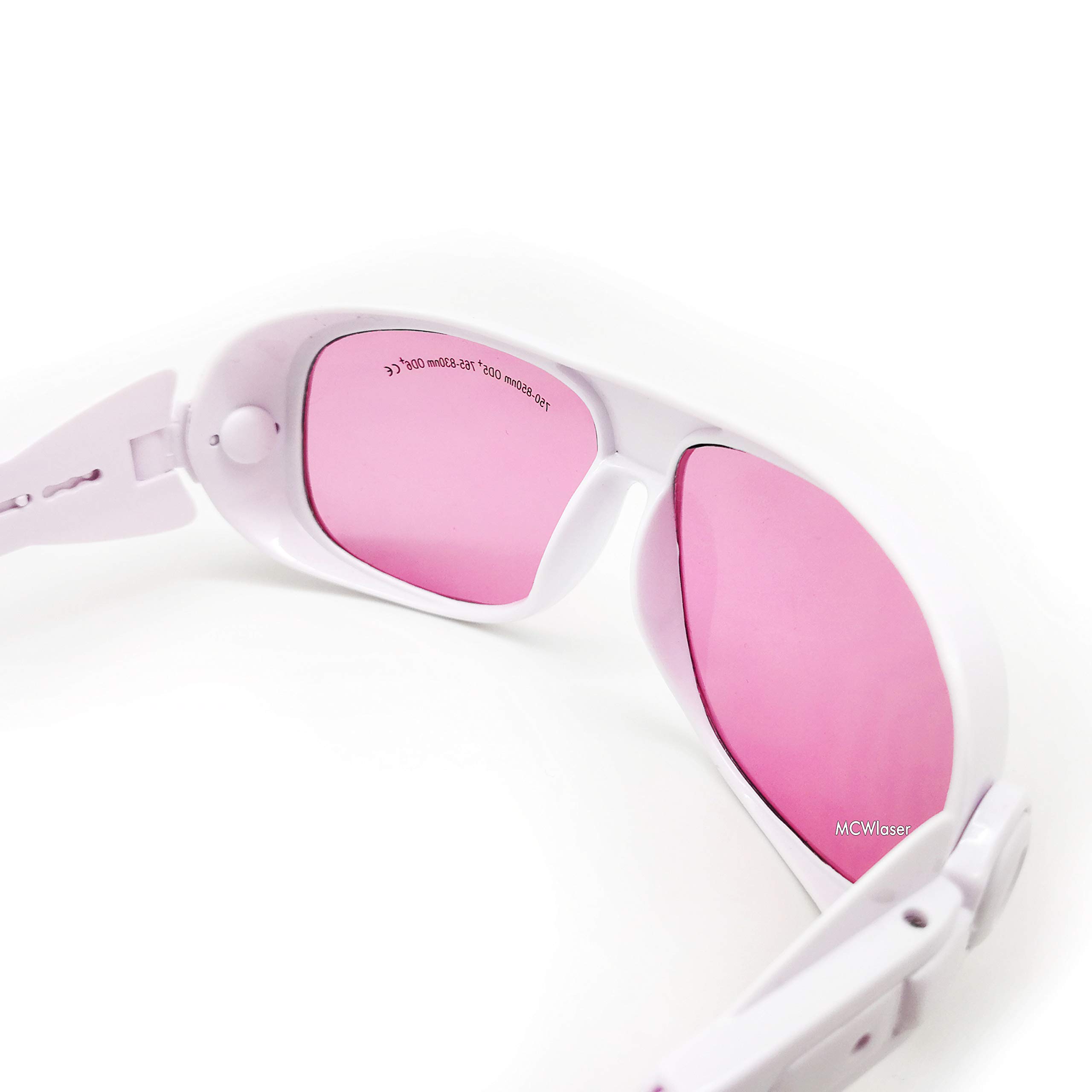 MCWlaser Gafas de Seguridad Láser 750-850 y 765-830nm Gafas Protección Típico para 755nm 808nm Tipo de absorción EP-18