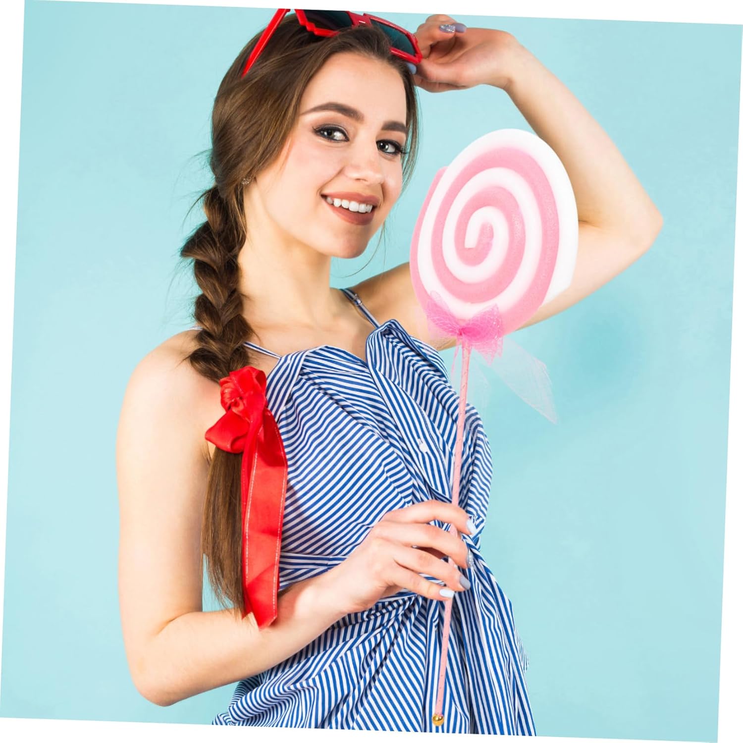 2pcs Realistic Simulation Lollipop Models for Party Decorations Photo Props Christmas Festival