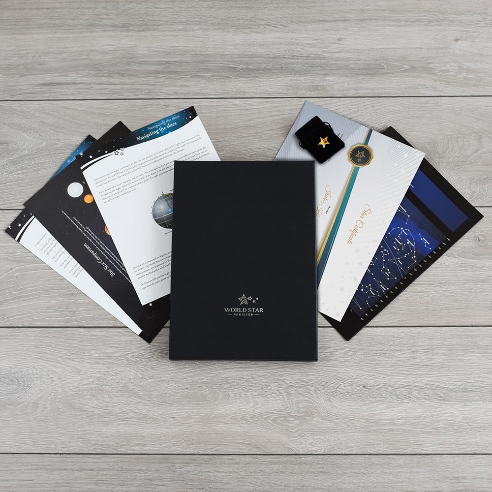 Twin Stars - Name Two Stars In The Sky - 2 x Personalised Twin Star Gift Packs, With 2 Certificates & 2 Luxury Gift Boxes
