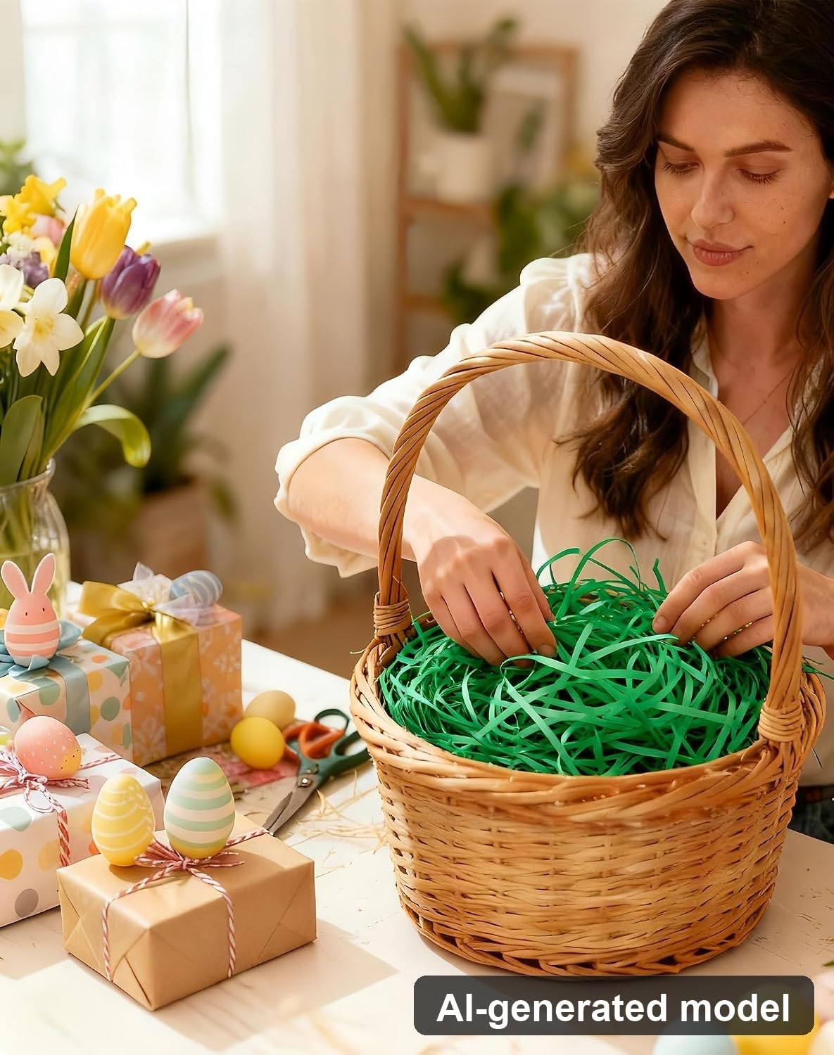 LJY 320g Füllmaterial Geschenk Raffia Set, 16 Farben je 20g Geschreddertes Papier, Bast Verpackungsmaterial für Geschenkkorb Herzbox und Geschenkbox Rund