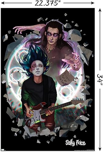 Miniatura 3 de Trends International Sally Face - Póster de pared de lluvia, 34 pulgadas de largo x 22.4 pulgadas, versión sin marco