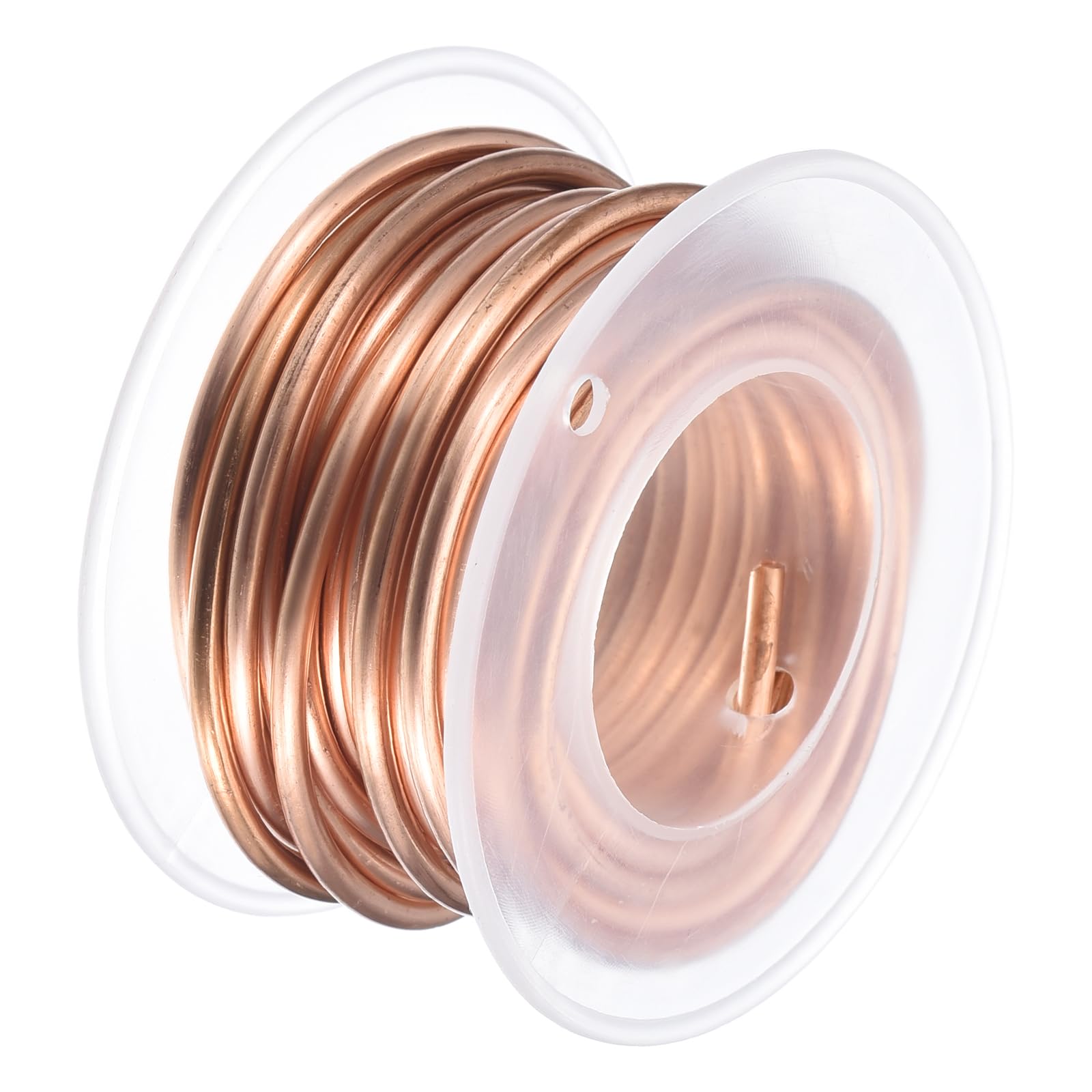 sourcing map Fil de cuivre souple (calibre 10, 5 m), 99,9 % pur fil de cuivre nu 2,5 mm pour loisirs créatifs, jardinage, décoration (6 m)
