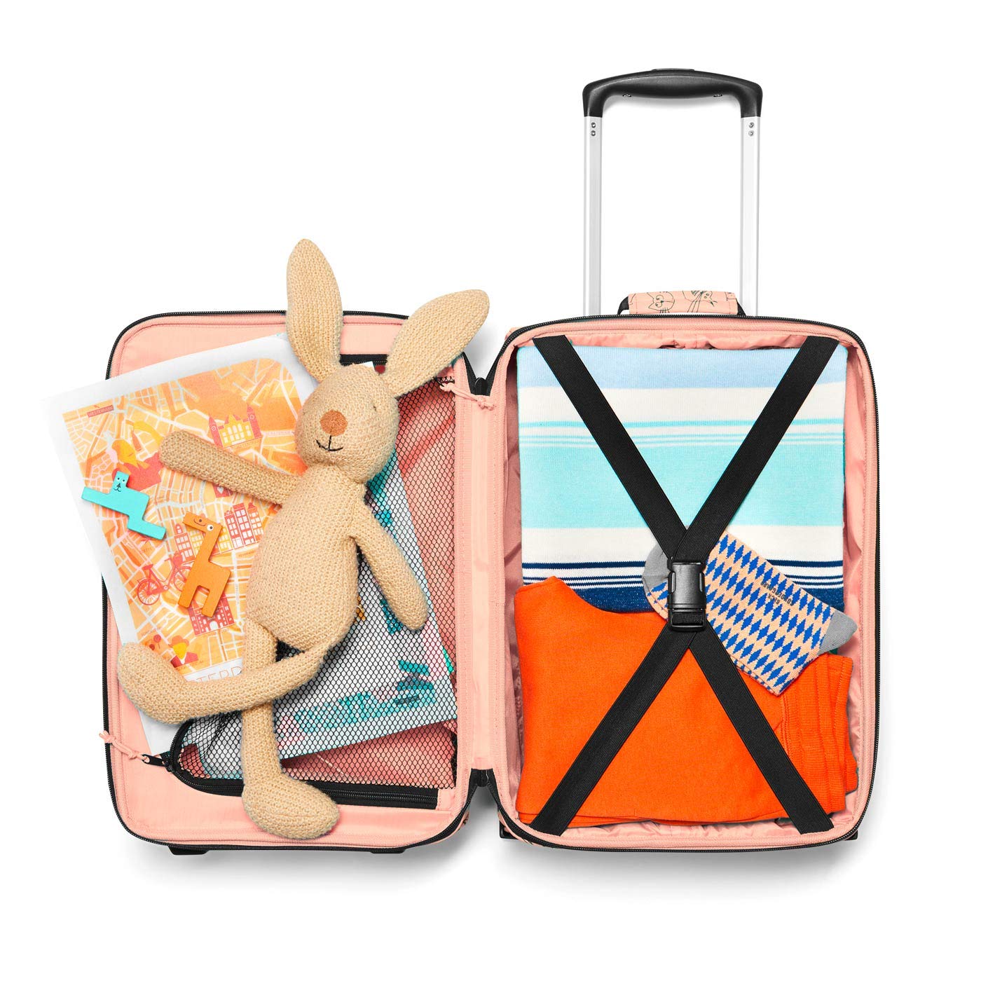 reisenthel Kinder Trolley XS & Allrounder M Set cat´s and Dog´s Rose – Koffer & Tasche mit Stecklasche – robust, leicht, ideal für Urlaub & Ausflüge