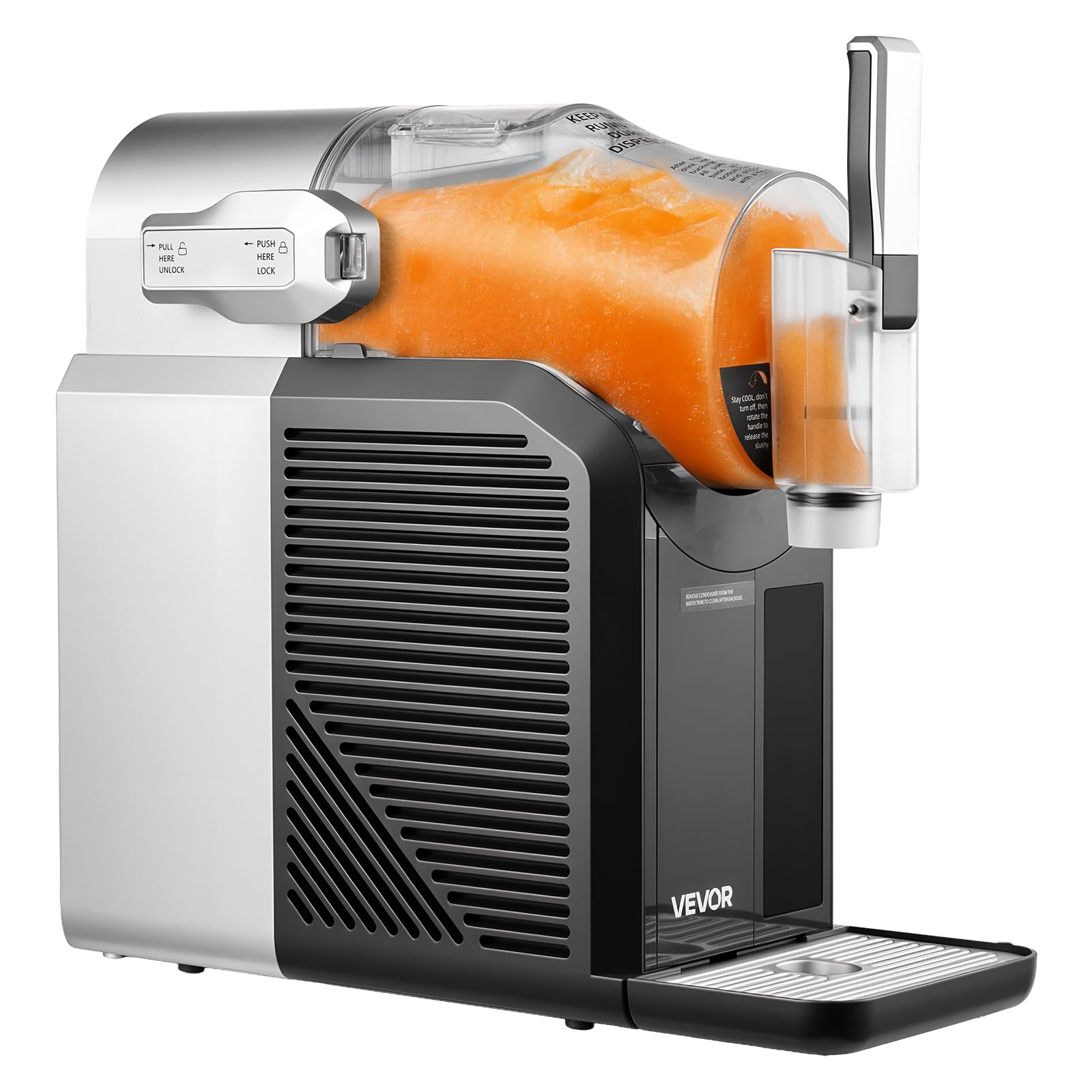 VEVOR Mini Macchina per Bevande Ghiacciate da Casa, Capienza ca. 2 Litri, Macchina per Frullato Slush Senza Ghiaccio con Funzione Autopulizia, Bevande Fredde, 6 Programmi Preimpostati, Uso Domestico