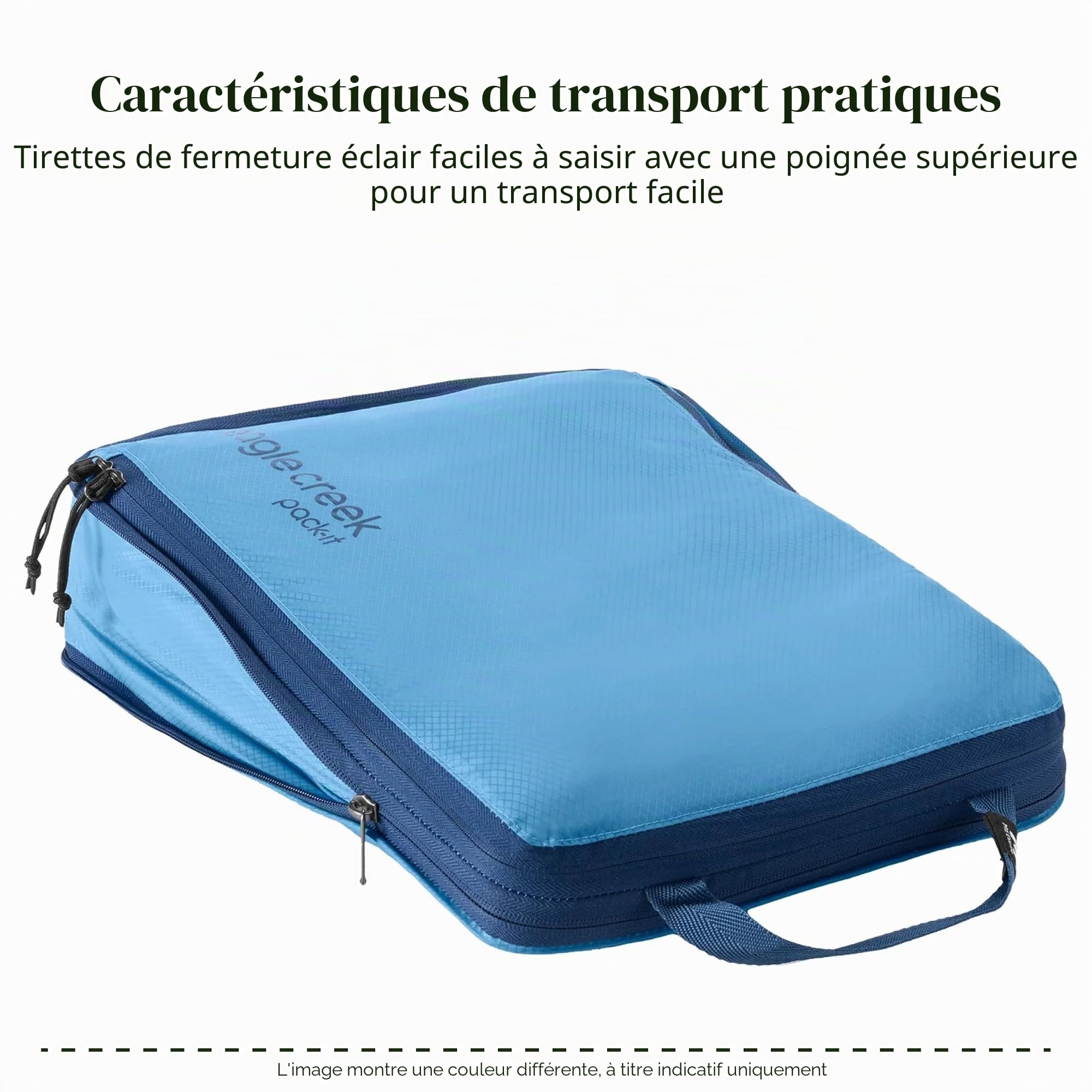 Eagle Creek Pack-It Specter Cubes d'emballage de compression – Sacs de rangement en tissu Ripstop durable, ultra léger et résistant à l'eau pour vêtements et équipement, noir, isolé (nouveau), S/M