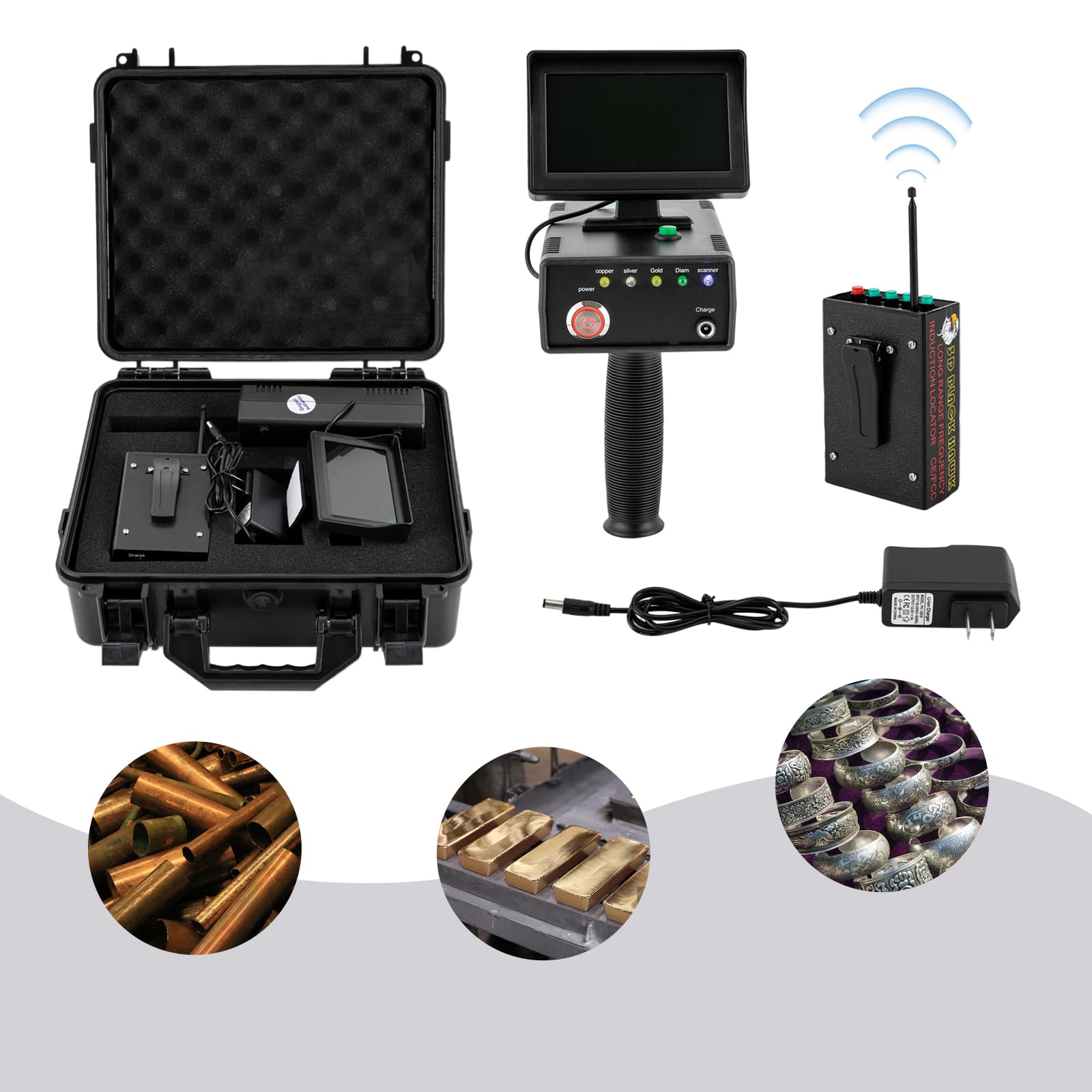 Amazon.com : Metal Detector, 98.4FT Range Handheld Treasure