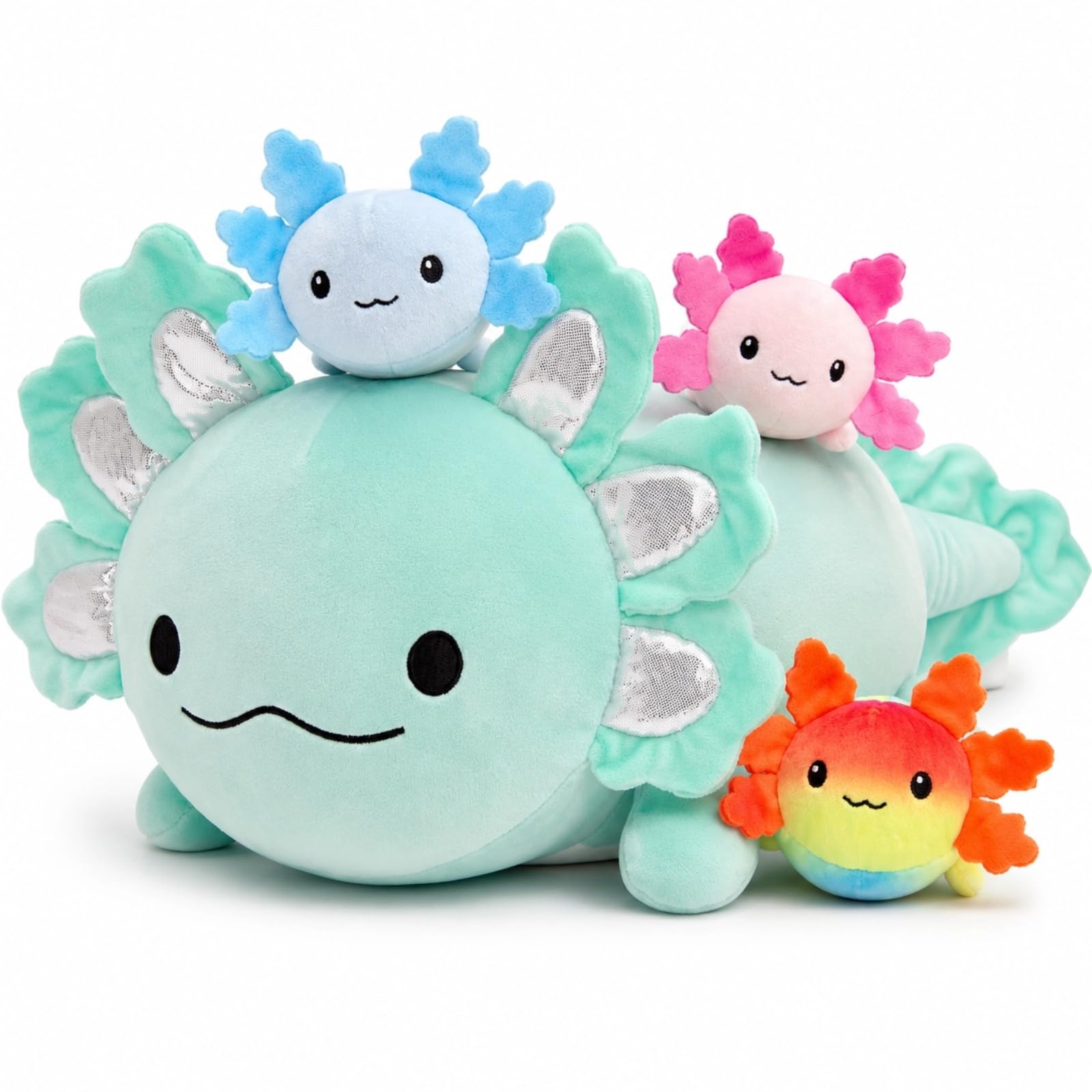 Amazon.com: BENINY 4 Pcs Axolotl Stuffed Animal Set, 24 Inch Mommy