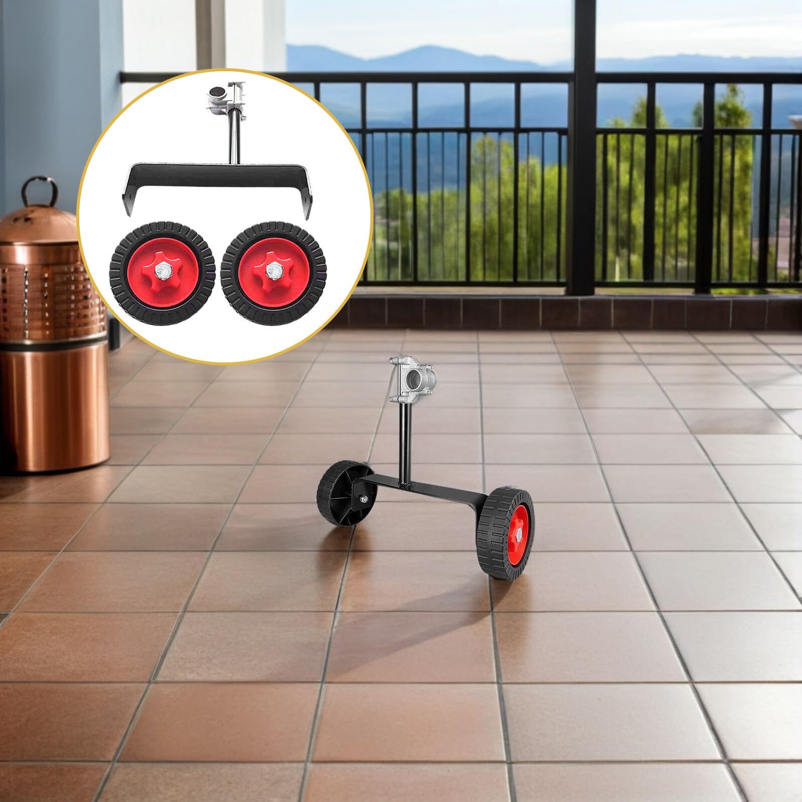 BESTonZON Rueda de Soporte para Cortacésped Accesorios para Cortacésped de Rueda de Repuesto para Desbrozadora para Trabajos de Jardinería