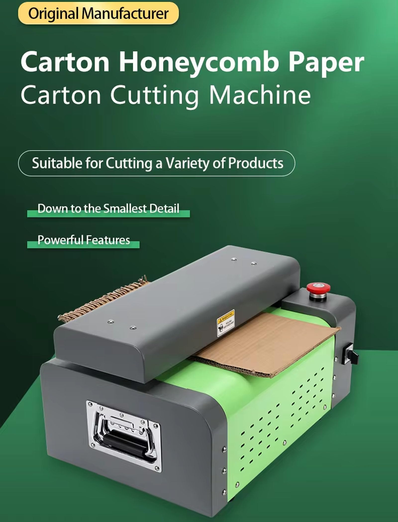 CAULO Máquina trituradora de Papel de cartón de residuos pequeños, Corte de cartón en Forma de Panal de Papel Arrugado, Corte expandible de cojín de Papel Corrugado Kraft (Cutting width425mm)