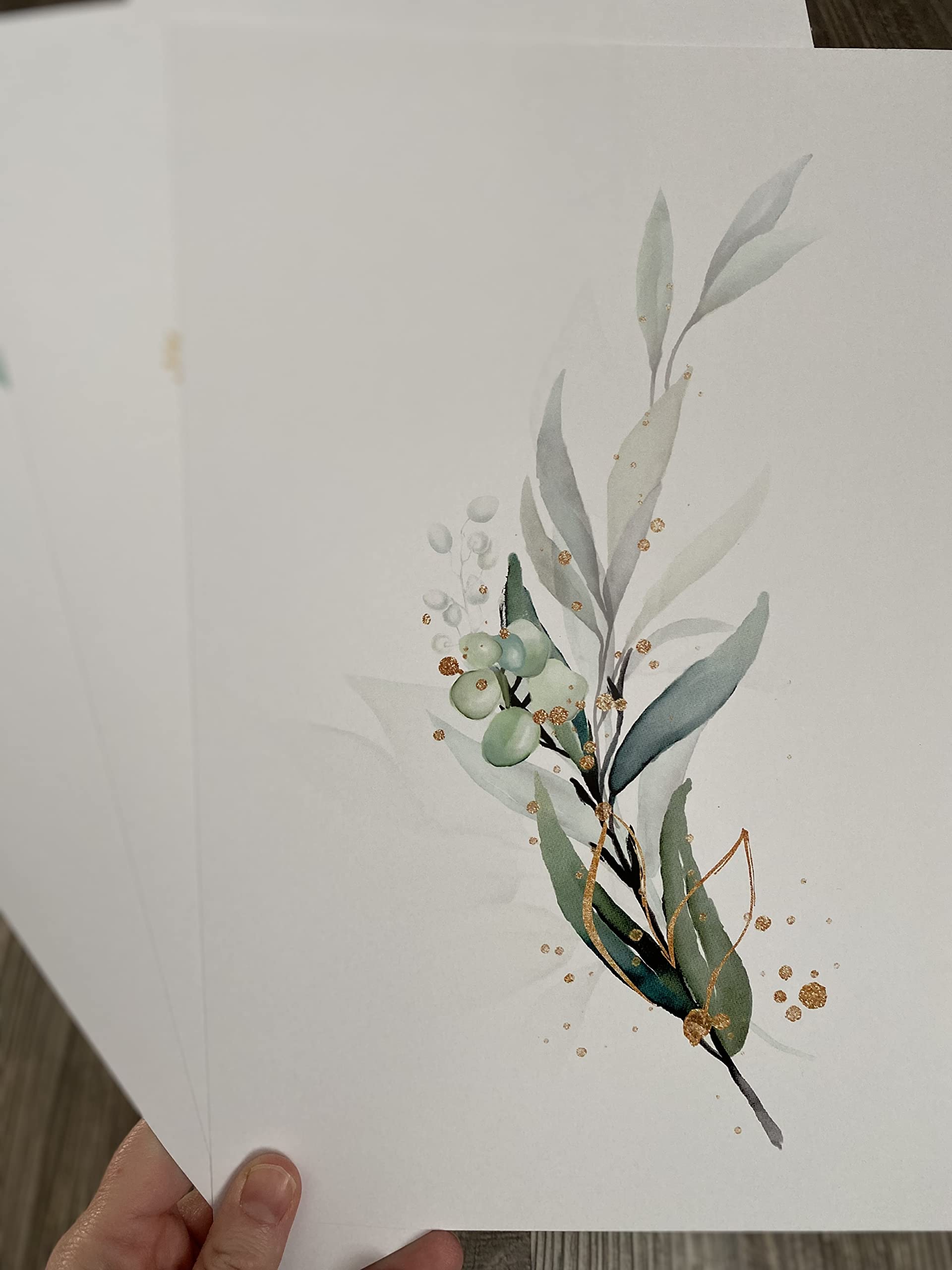 Eviepops Prints Eucalyptus Botanical Wall Art Set of 3 Unframed Prints, Abstract Tropical Plant Decor - Image 4