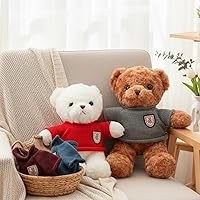Vista 5 de Sratte 8 piezas de ropa para muñecas de peluche, ropa para osos de peluche, lindos accesorios para muñecas de peluche, suéter para oso, atuendo