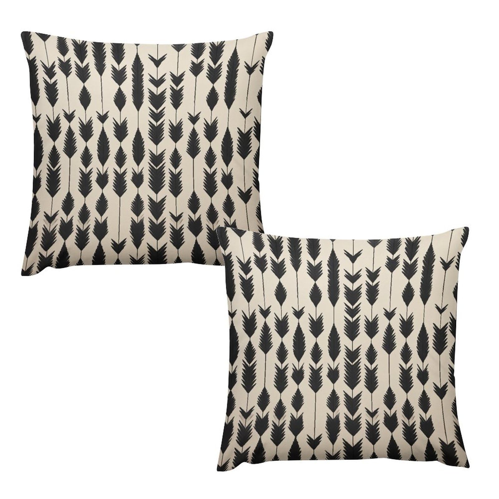 ArogGeld Geometric Kilim Moroccan Throw Pillows 16"x16" Set of 2 Southwestern Style Cushion Cover Short Plush Chinoiserie Chic Asian Euro Sham Pillow with Zipper for Living Room Bedroom