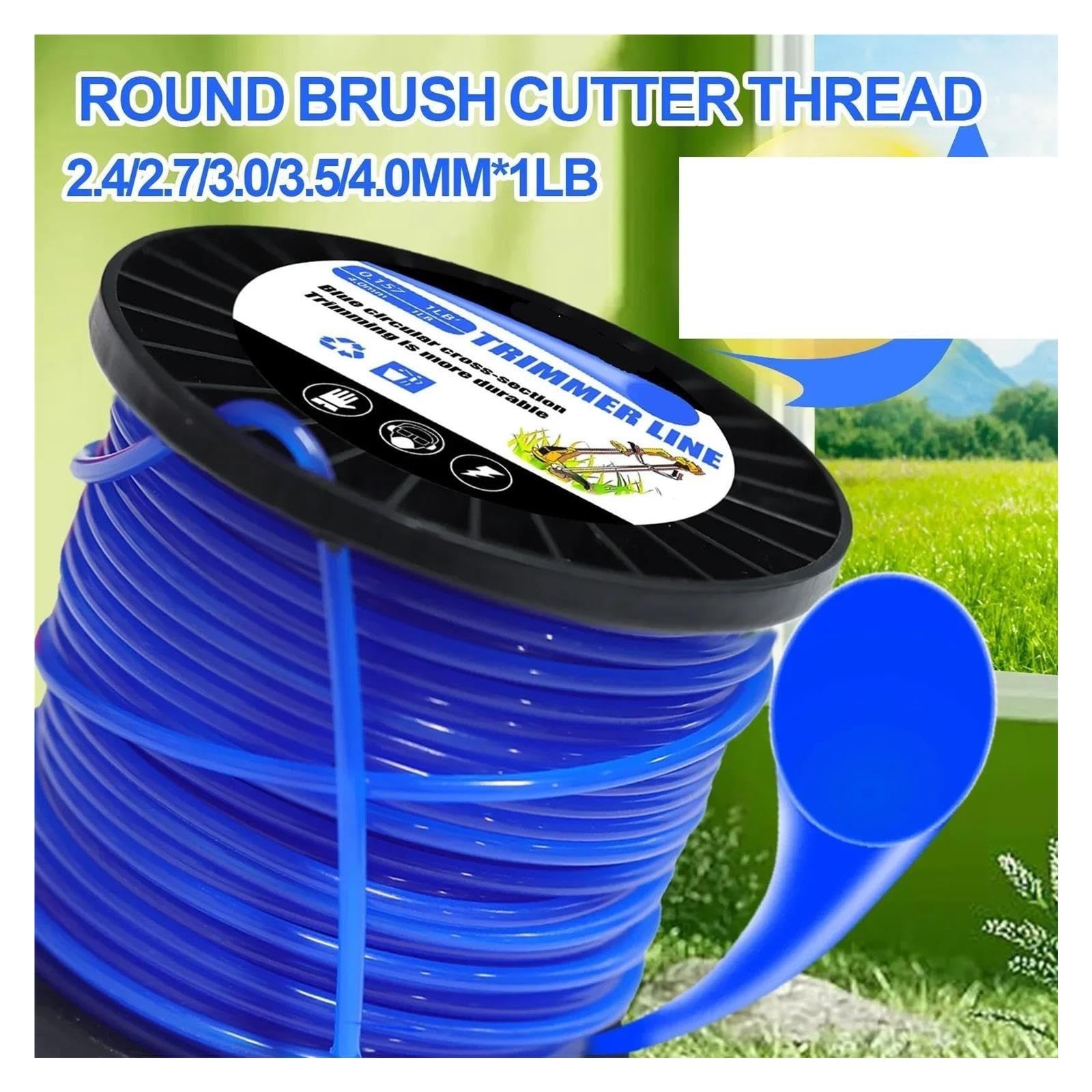 Cuerda cortadora de césped de Nailon de 2,4/2,7/3,0/4,0 mm