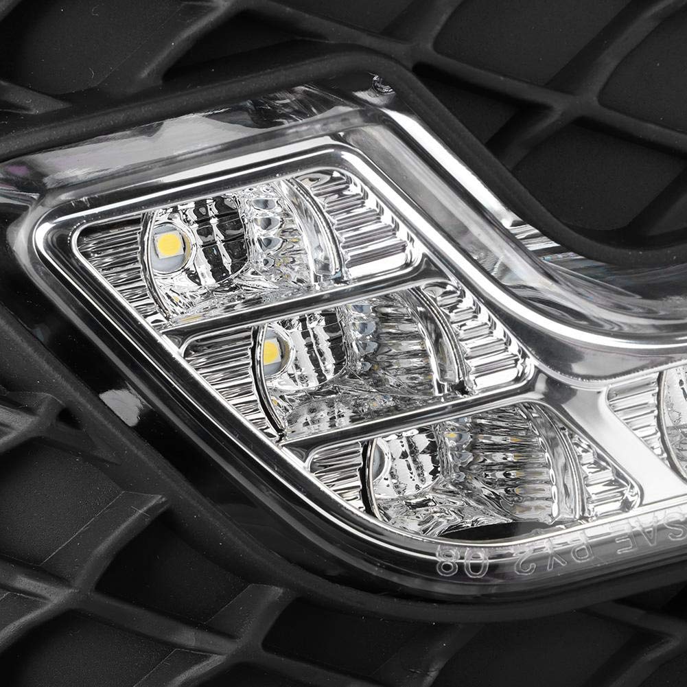 Luz de circulación diurna-Duokon 1 par de luces de circulación diurna, luz de conducción LED DRL en forma de L para E-Class W212 E180 E200 E260 E320 E400 2009-2010