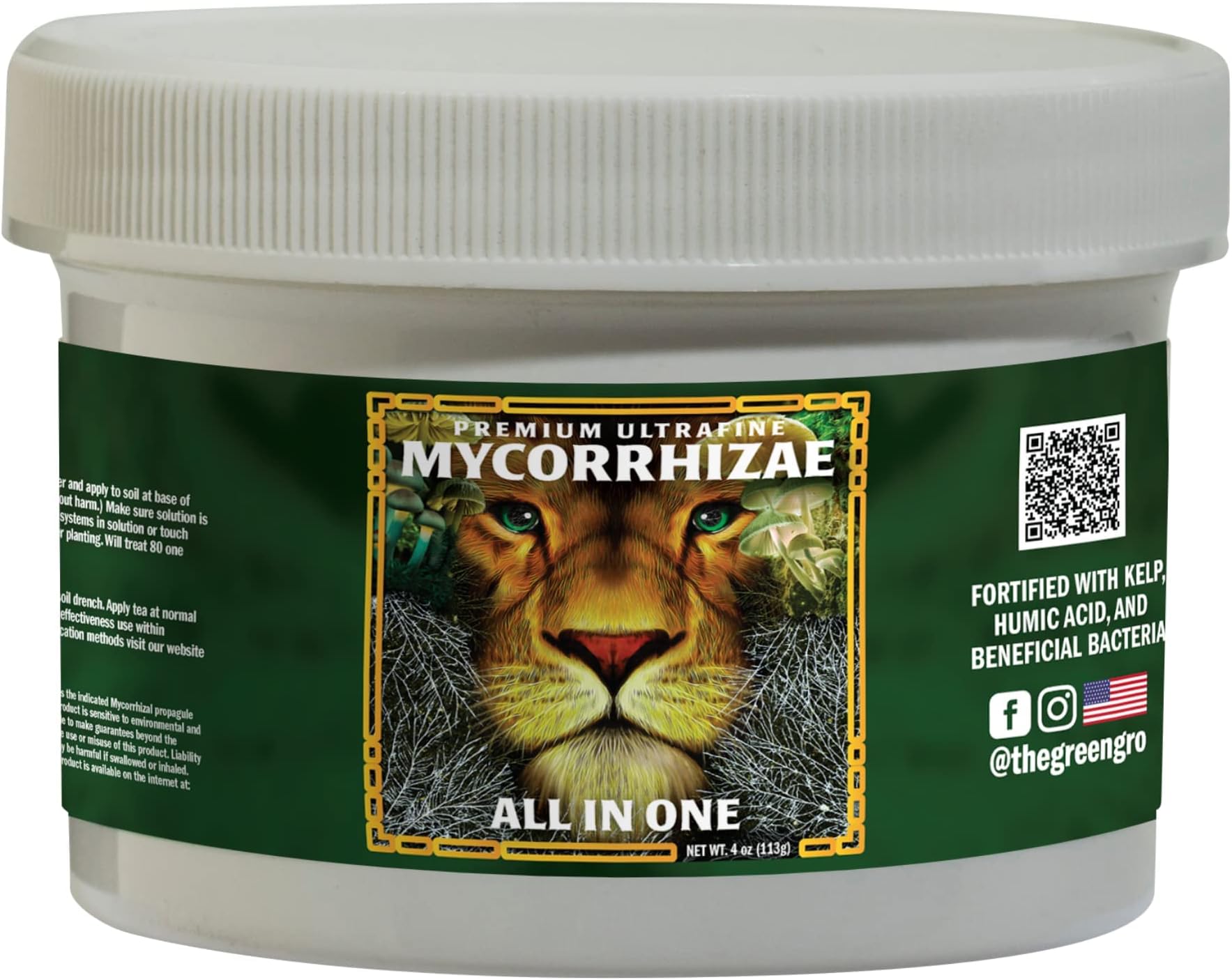 GreenGro Premium Ultrafine Myco Fertilizer - Root Enhancer/Bigger Yields/Improves Nutrient Uptake/Indoor & Outdoor Plant Food Fertilizer Blend for Hydroponic Gardens