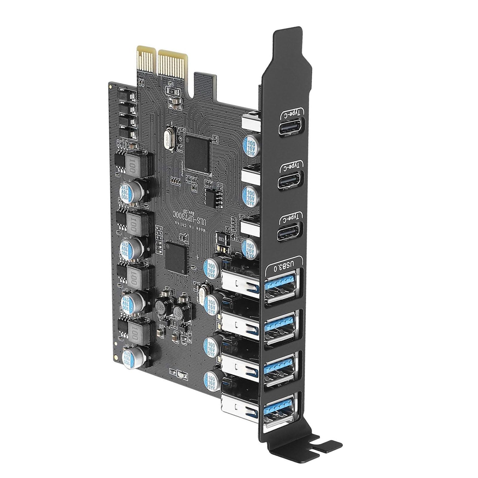 Carte d ' Extension USB C PCIe Rapide 20Gbps, 4 Ports a et 3 Ports de Type C pour Un Rapide de données PCIe l ' Adaptateur