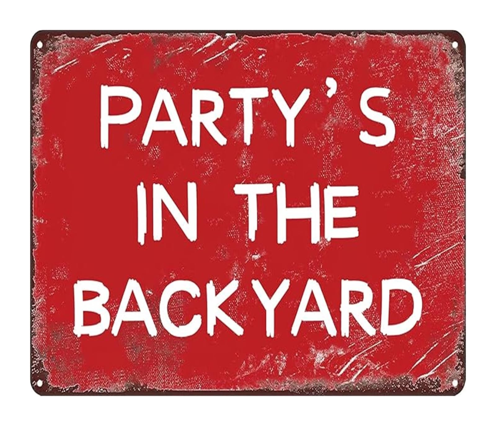 XHAJCSJWGD Vintage Style Metal Tin Sign Backyard Celebration Humorous Wall Plaque For Men Cave Game Room Basement Decor 8 X 12 inch