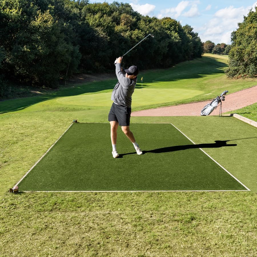 FORZA Golf Tee Turf Mat | Professional Practice Mat for Driving, Chipping & Training – Premium Golf Hitting Surface with Real Tee Compatibility – Indoor & Outdoor Training Equipment