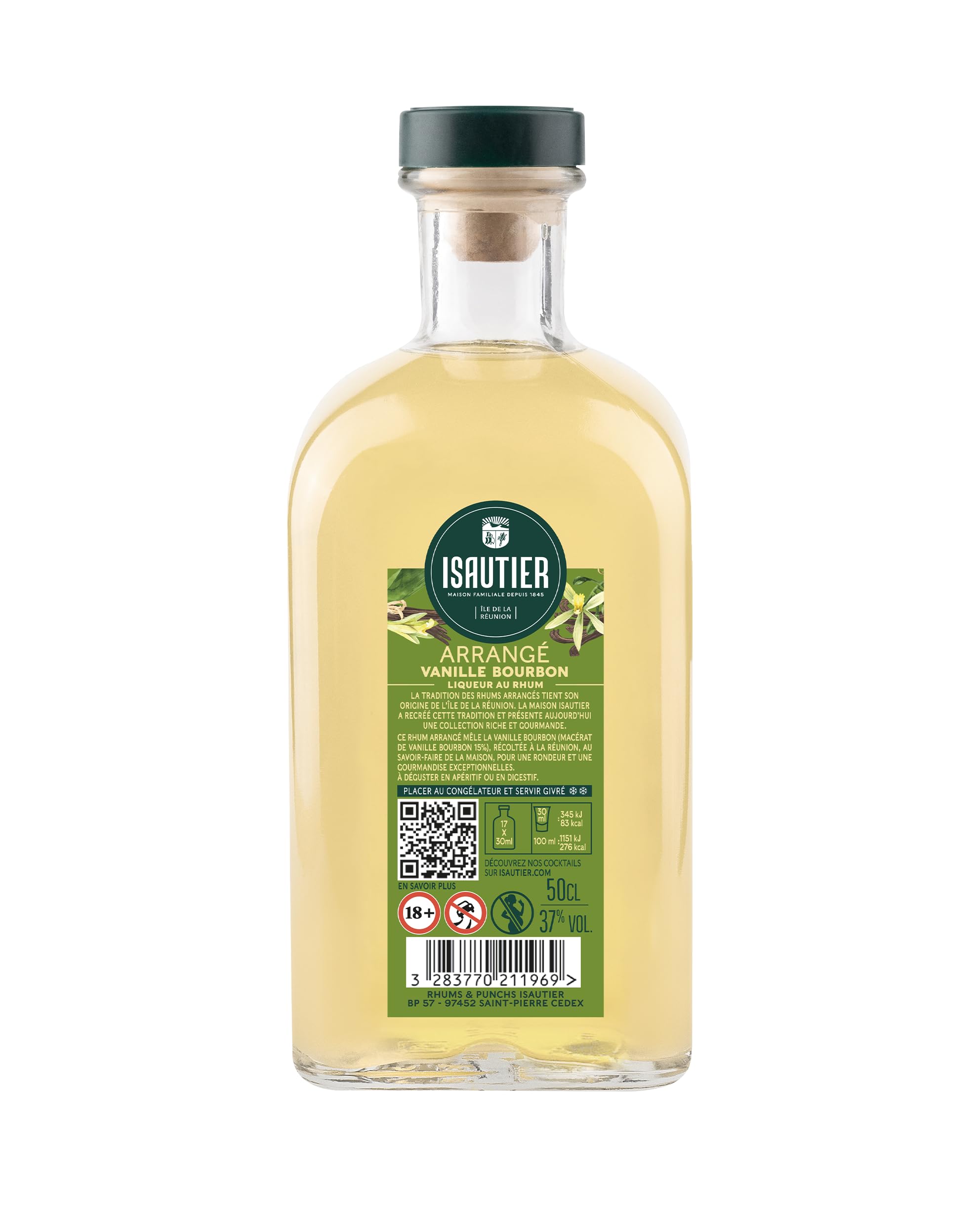 Isautier - Rhum Arrang Vanille Bourbon - Ile de la Runion - 37 (1 x  0,5L) : Amazon.fr: Epicerie