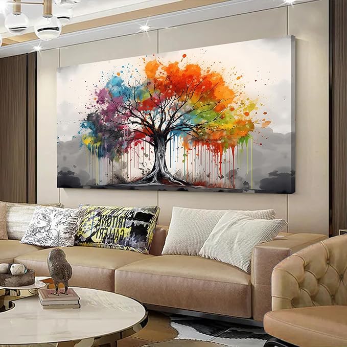Tree Canvas Wall Art Contemporary Landscape Abstract Oil