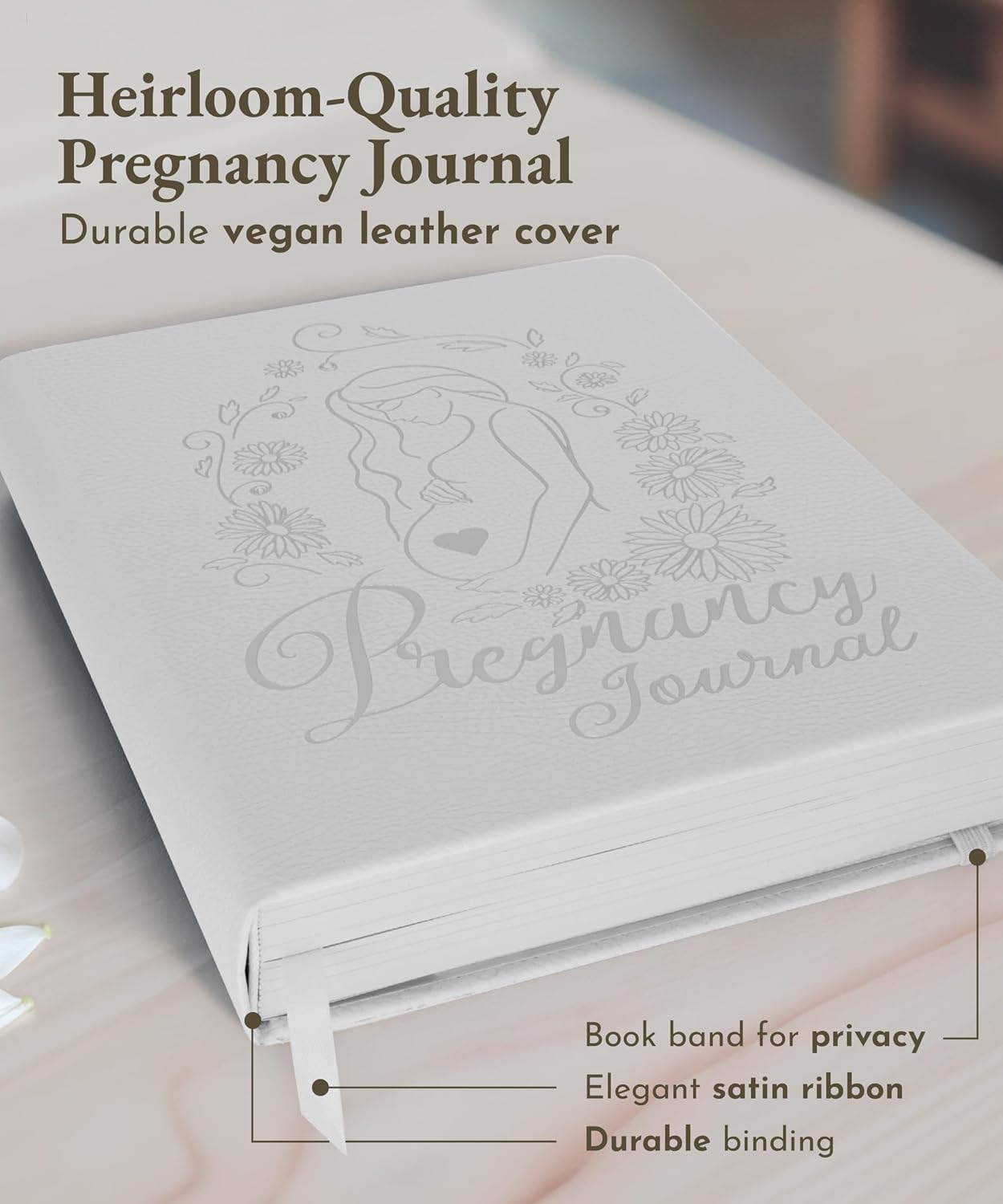 Keepsake Pregnancy Journal with Weekly Guides, Milestones and Gift-Ready Packaging - Perfect Pregnancy Journal for First Time Moms 2024 Edition Undated - Beautiful Expecting Mom & First Time Mom Gifts
