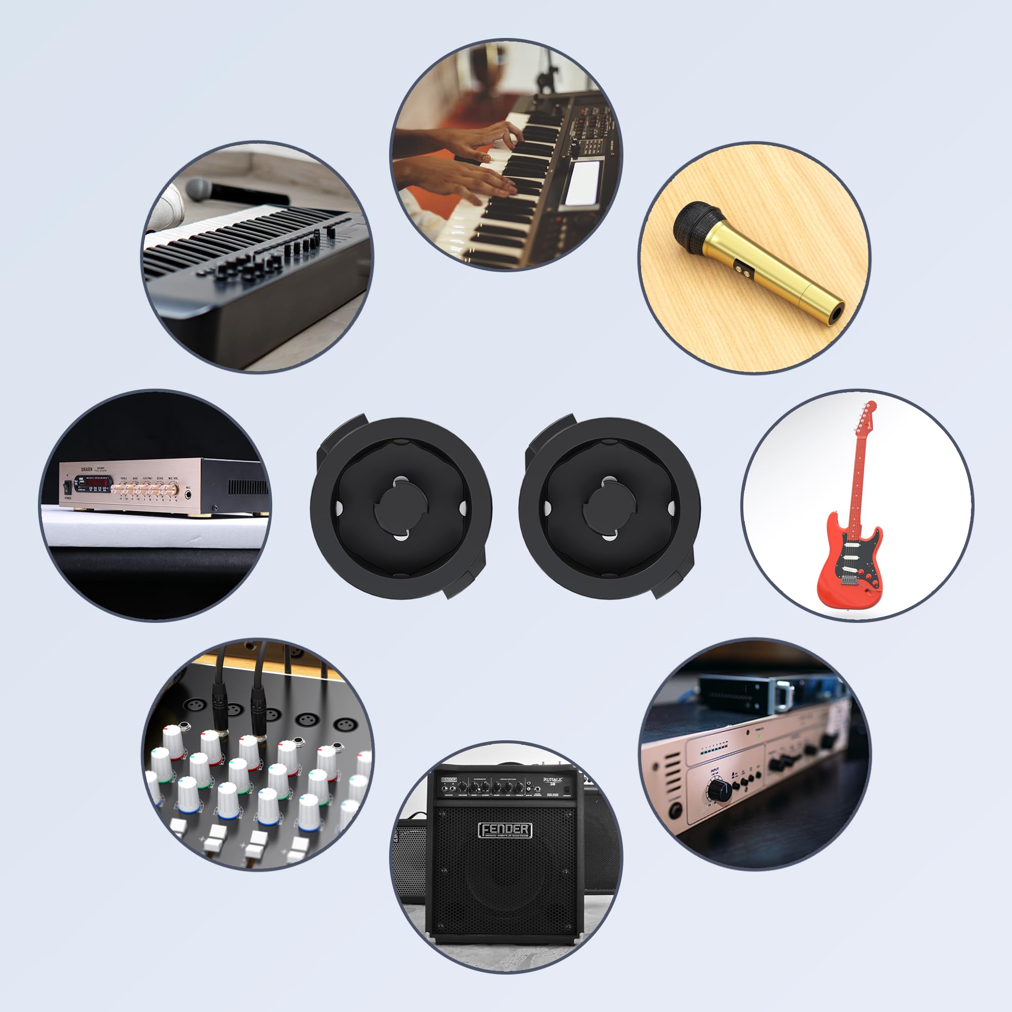 Cavi da Speakon a Speakon, 9 m, confezione da 2 cavi professionali per amplificatori audio, mixer Speakon, cavo per altoparlanti