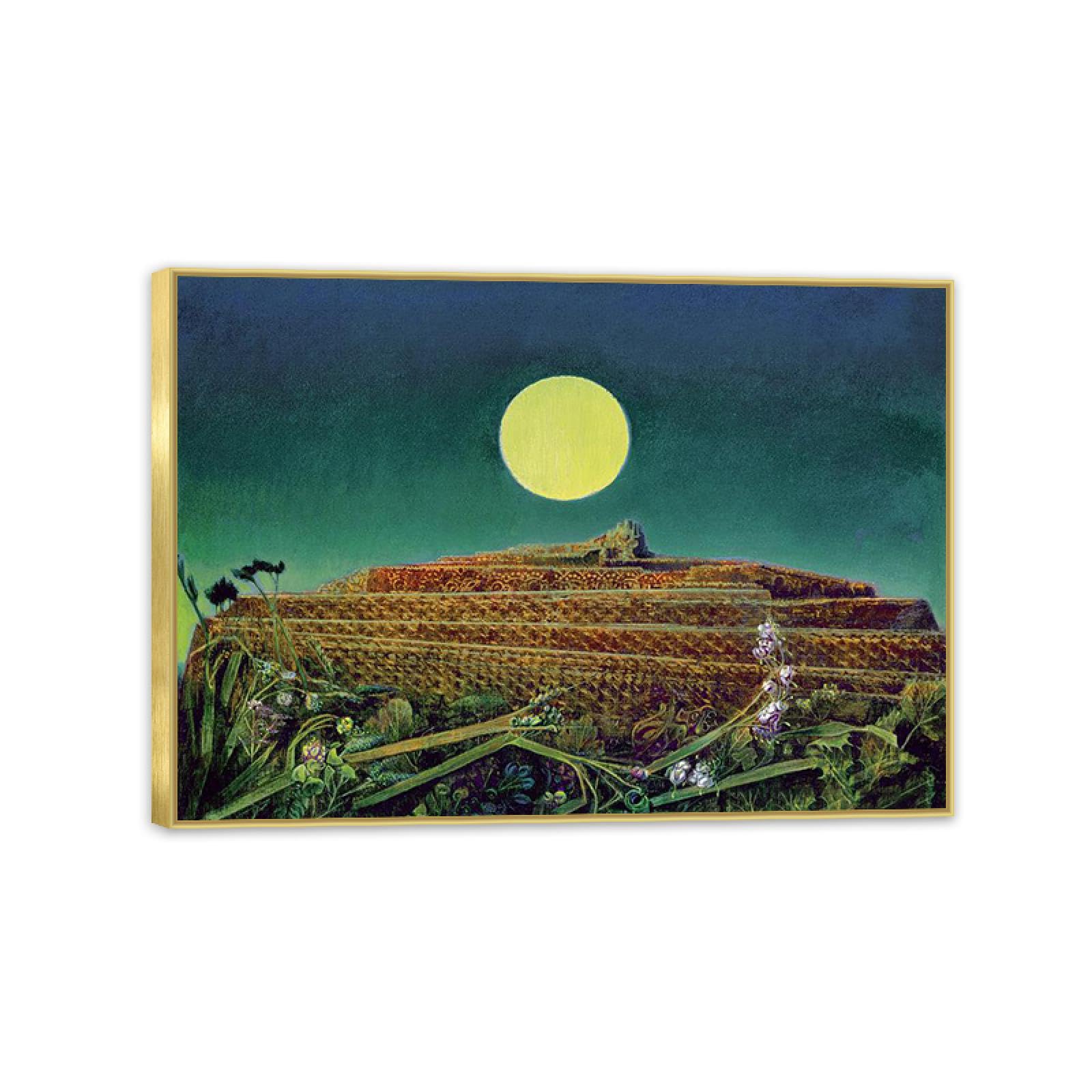 MYCGGDGH Max Ernst Canvas Wall Art Reproductions of Famous Paintings The Entire City Retro Surrealist Canvas Wall Decor for Living room bathroom 55x40cm(22x16in) Framed