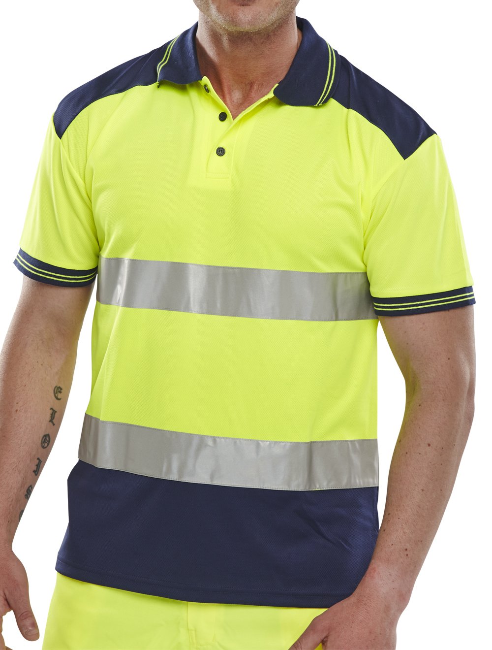 PK SHIRT TWO TONE SATURN YELLOW / NAVY XXXL