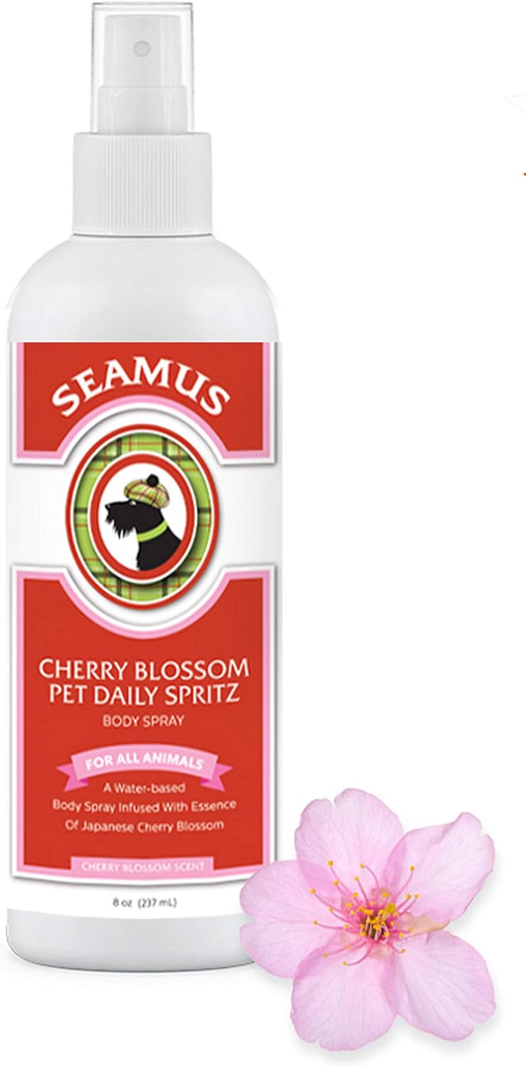 Seamus Cherry Blossom Pet Daily Spritz 8oz-Cologne-Deodorant-Odor-Eliminator-Body Spray for Dogs, Cats and Small Animals-Water Based,…
