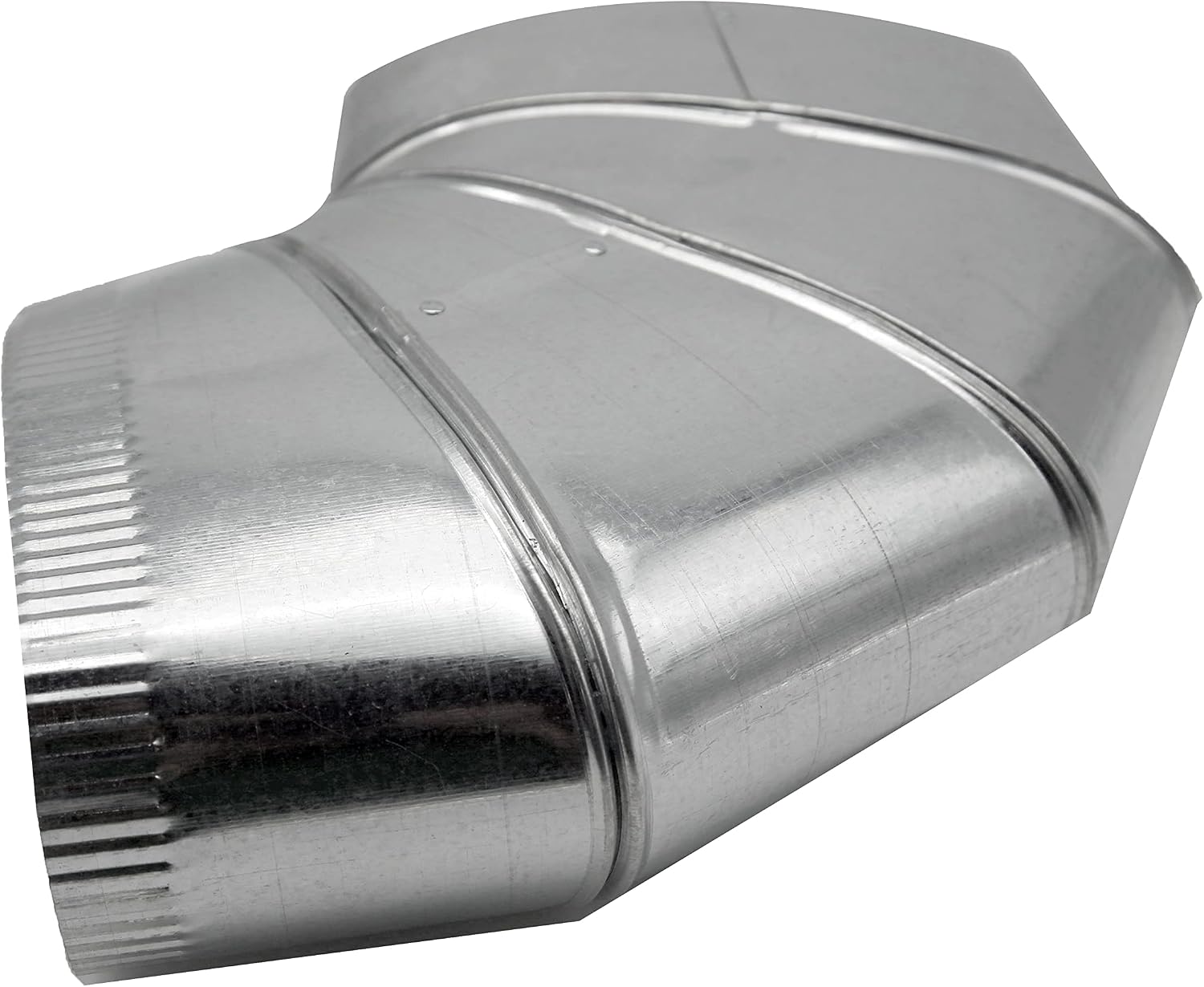 HVAC Premium Flat Oval Elbow | Vertical Elbow Transition | 5" Sheet Metal 90D Oval Vertical Duct Angle | Galvanized Duct is Compatible with Duct 5"