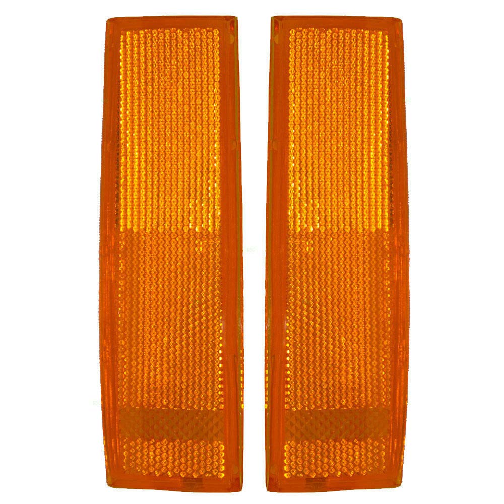 Parts N Go 1983-1994 Chevy S10 PU Pair Front Driver and Passenger Side Turn Signal/Side Marker Light Lens and Housing Only- 929917 GM2550116, 929918 GM2551108