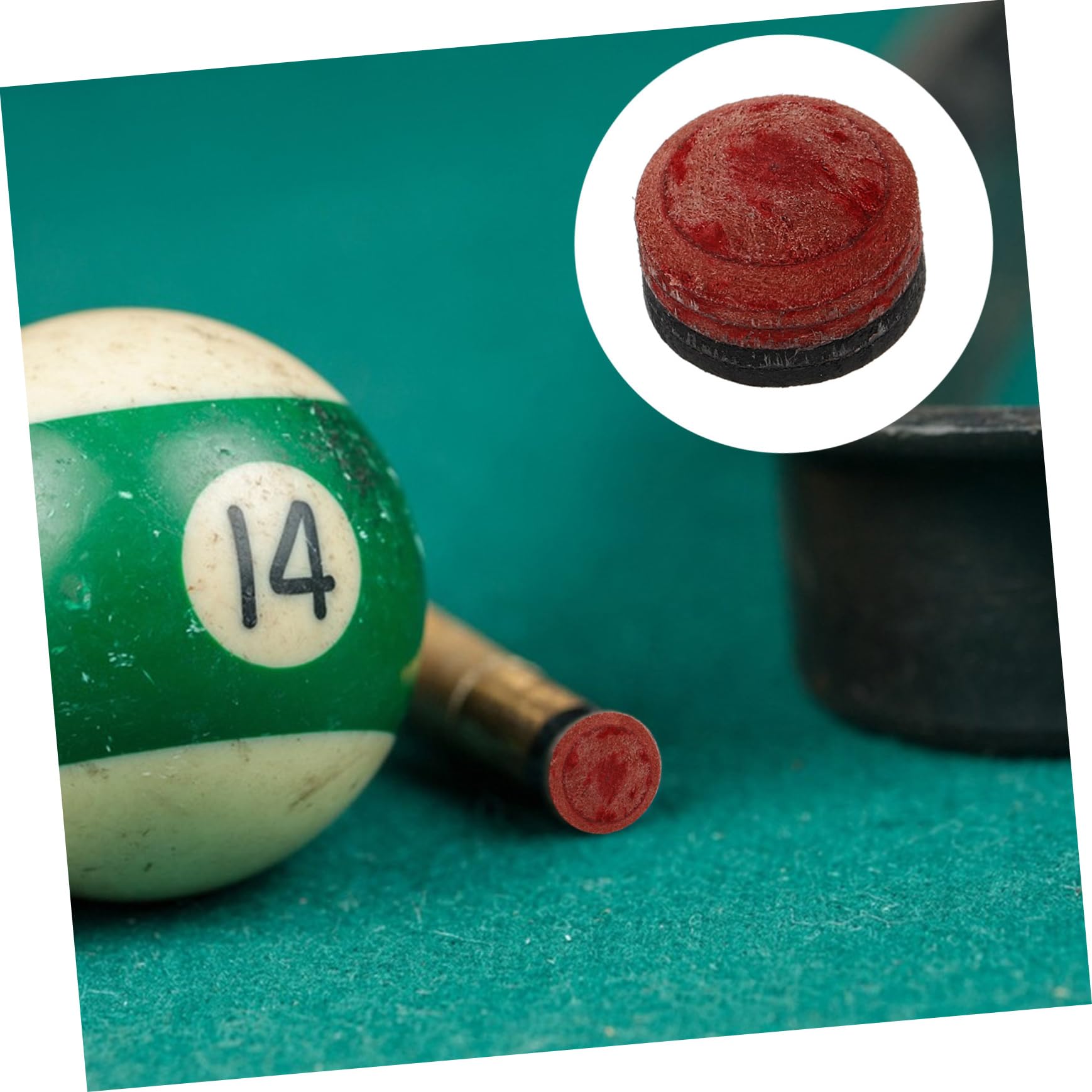 Mikikit Billiard Cue Tip Pool Cue Replaceable Cue Tip Chalk Billiard Stick Tip Cue Stick Tips for Pool Snooker Billiard Cue Fitting Billiard Supplies Sturdy Billiard Tips Cue Tips