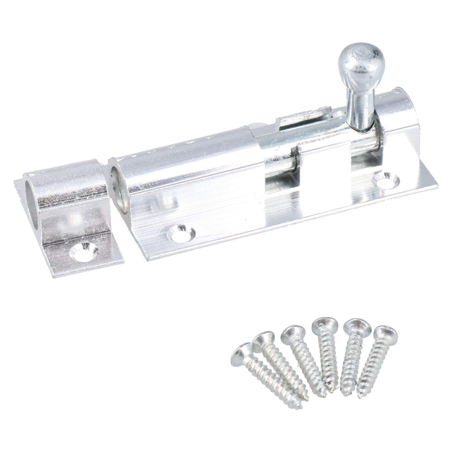 Ab Tools 2" Aluminium Door Bolt Security Shed Bathroom Door Slide Dead Lock Catch Latch