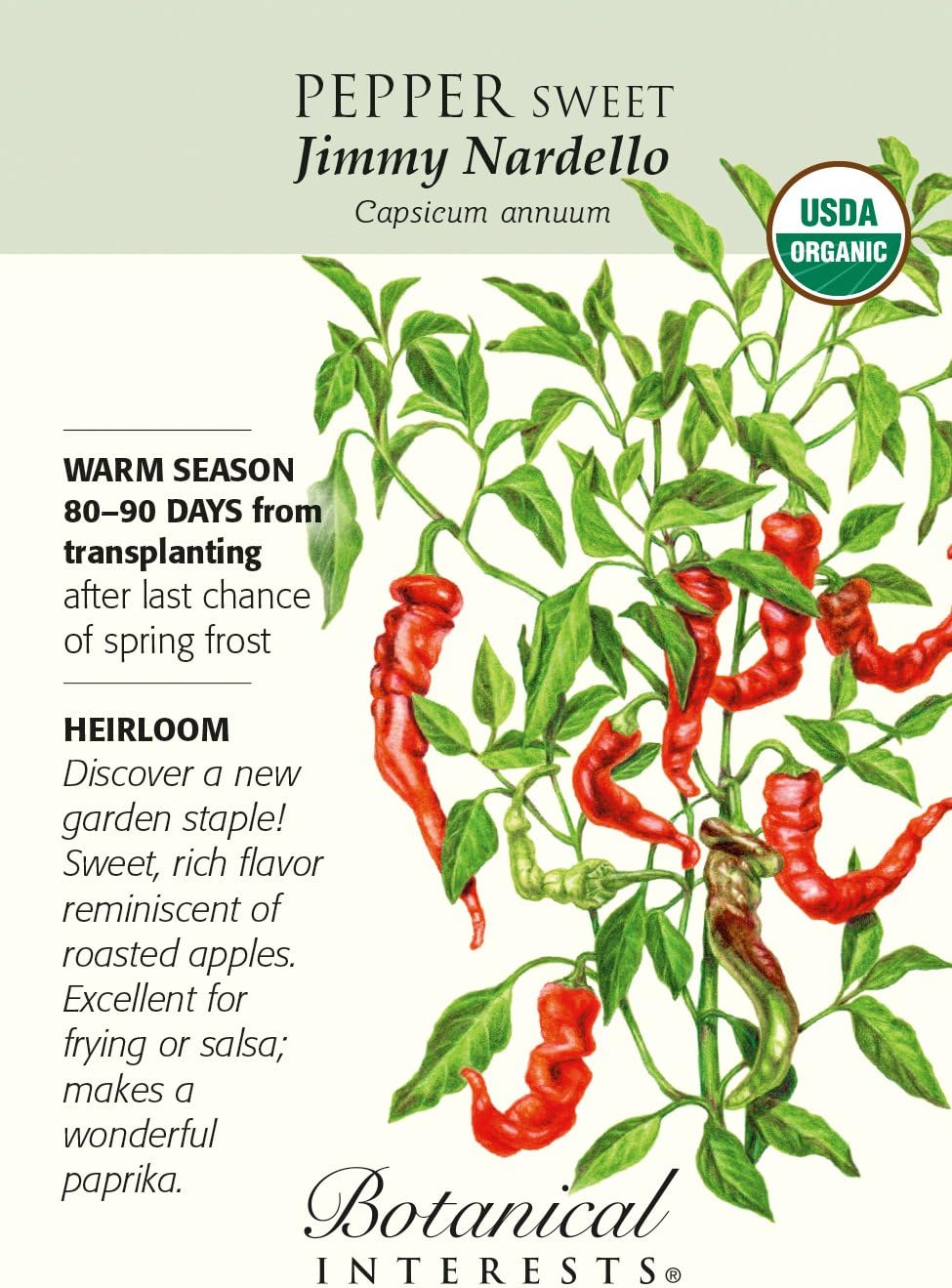 Jimmy Nardello Sweet Pepper - 18 Seeds