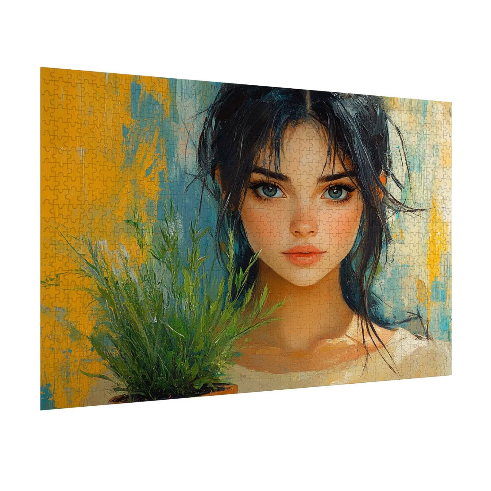 Puzzle 2000 Teile Mädchen Herausforderndes Klassische Puzzles, n-646 | Familienpuzzles, Entspannung Aktivitäten, Schwieriges Kunst Puzzle Topfpflanzen, Impossible Herausforderndes, Frauen Geschenk